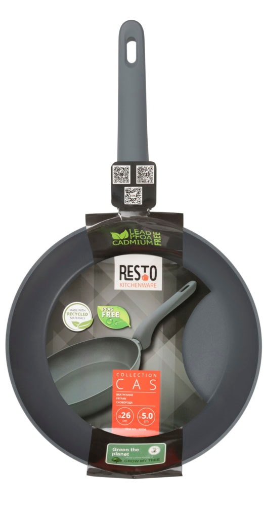 RESTO Kitchenware Bratpfanne »Cas, Universalpfanne mit ergonomischem Soft-Touch Griff«, Aluminium, (1 tlg.), mit keramischer Antihaftbeschichtung, PFAS-frei