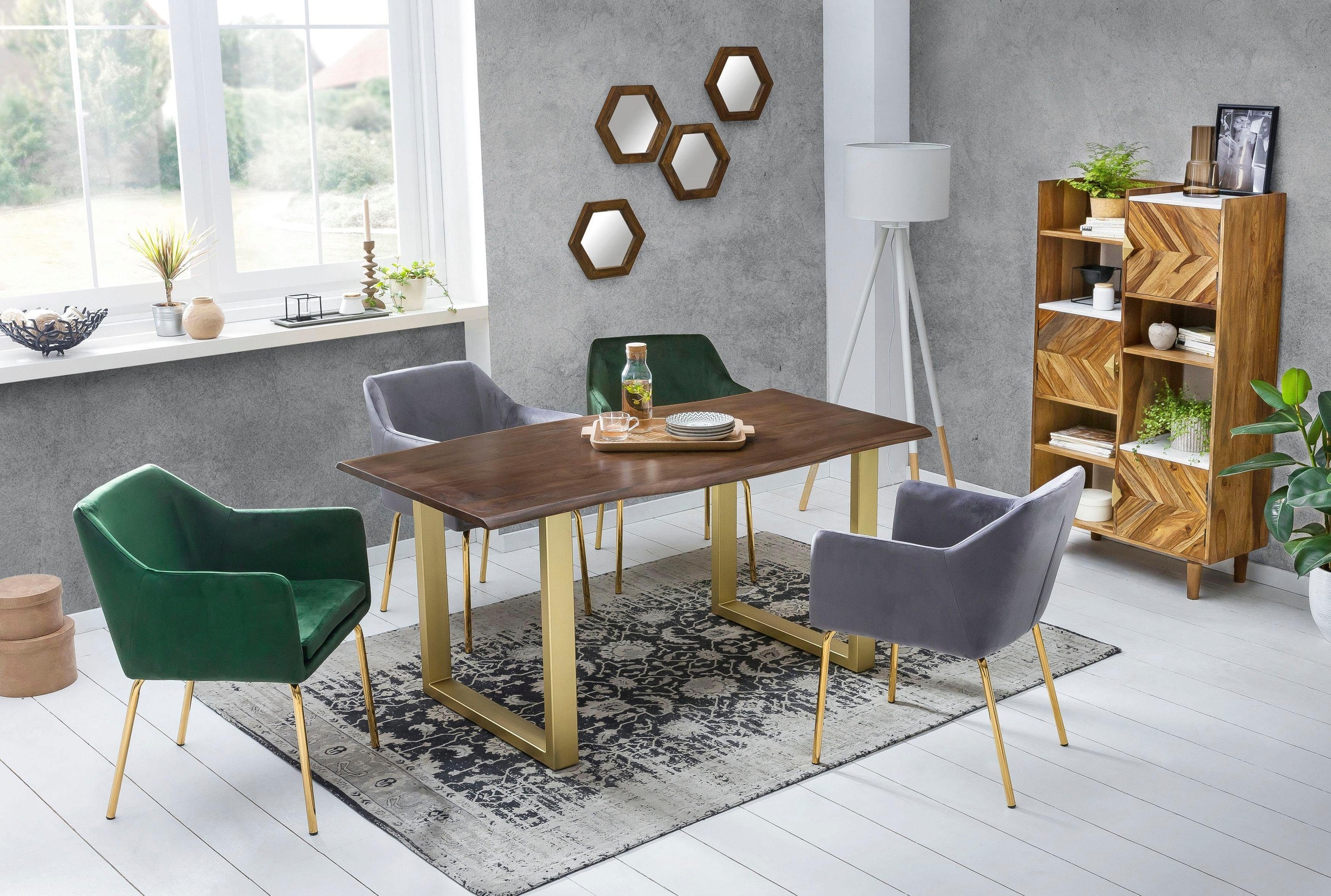 SIT Esstisch »Tops&Tables«, mit elegantem goldfarbenem Gestell