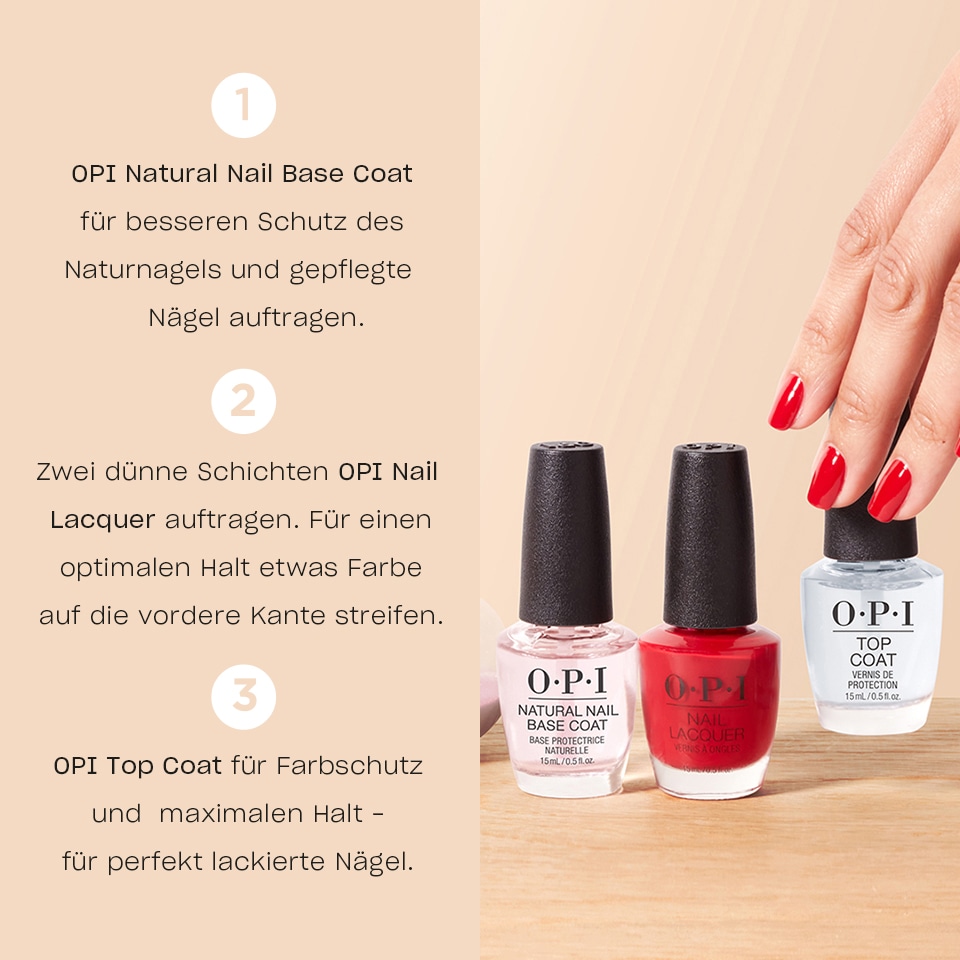 OPI Nagellack »Nail Lacquer Dutch Tulips« schnelltrocknend, glänzend, glattes Finish, wischfest, hohe Deckkraft