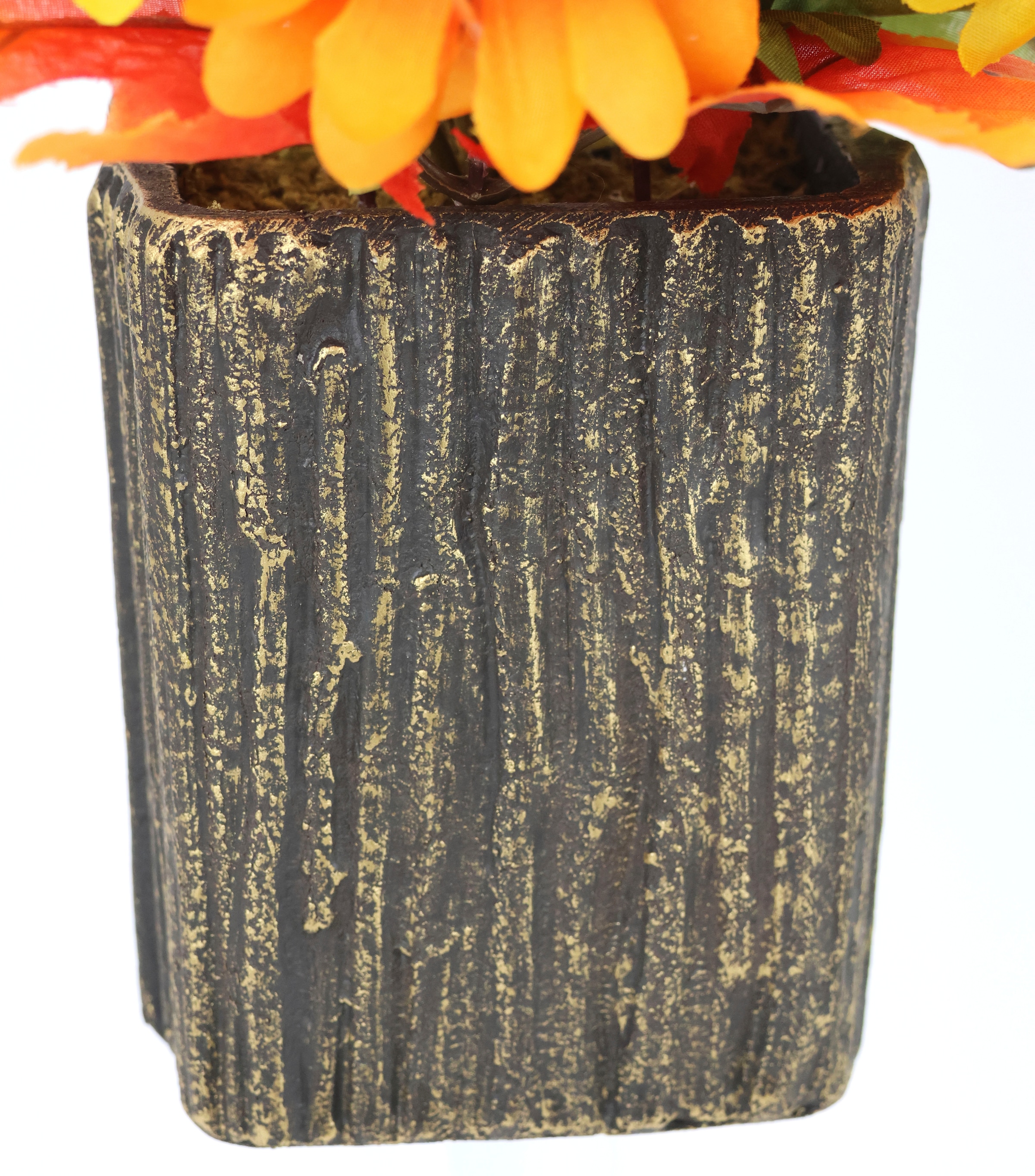 I.GE.A. Kunstblume »Chrysanthemen im Topf«, Herbstgesteck Herbstliche Blumen Kunstpflanze