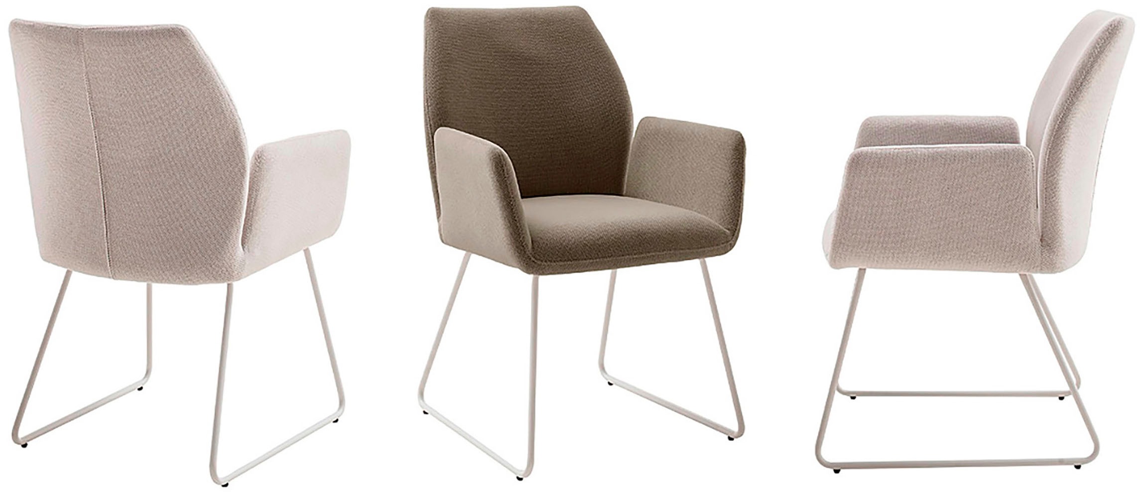MCA furniture 4-Fußstuhl »BEVERLY«, (Set), 2 St., Chenilleoptik, Esszimmerstuhl,Chenilleoptik,360°drehbar,Sitzhöhe 49cm,belastbar 120kg