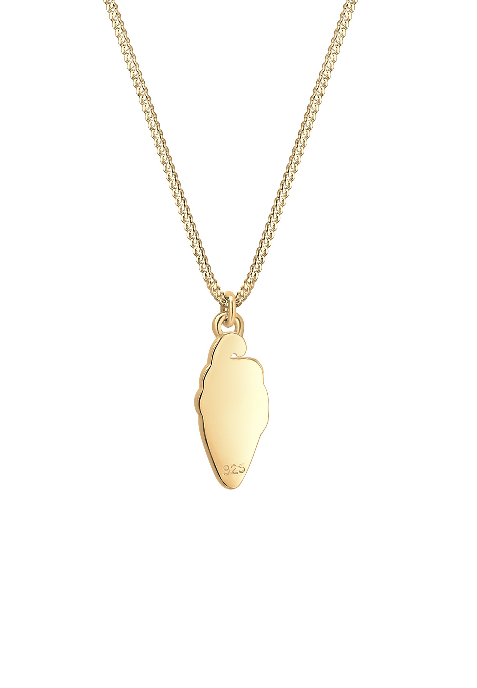 Elli Kette mit Anhänger »Kinder Eistüte Emaille 925 Sterling Silber vergoldet«