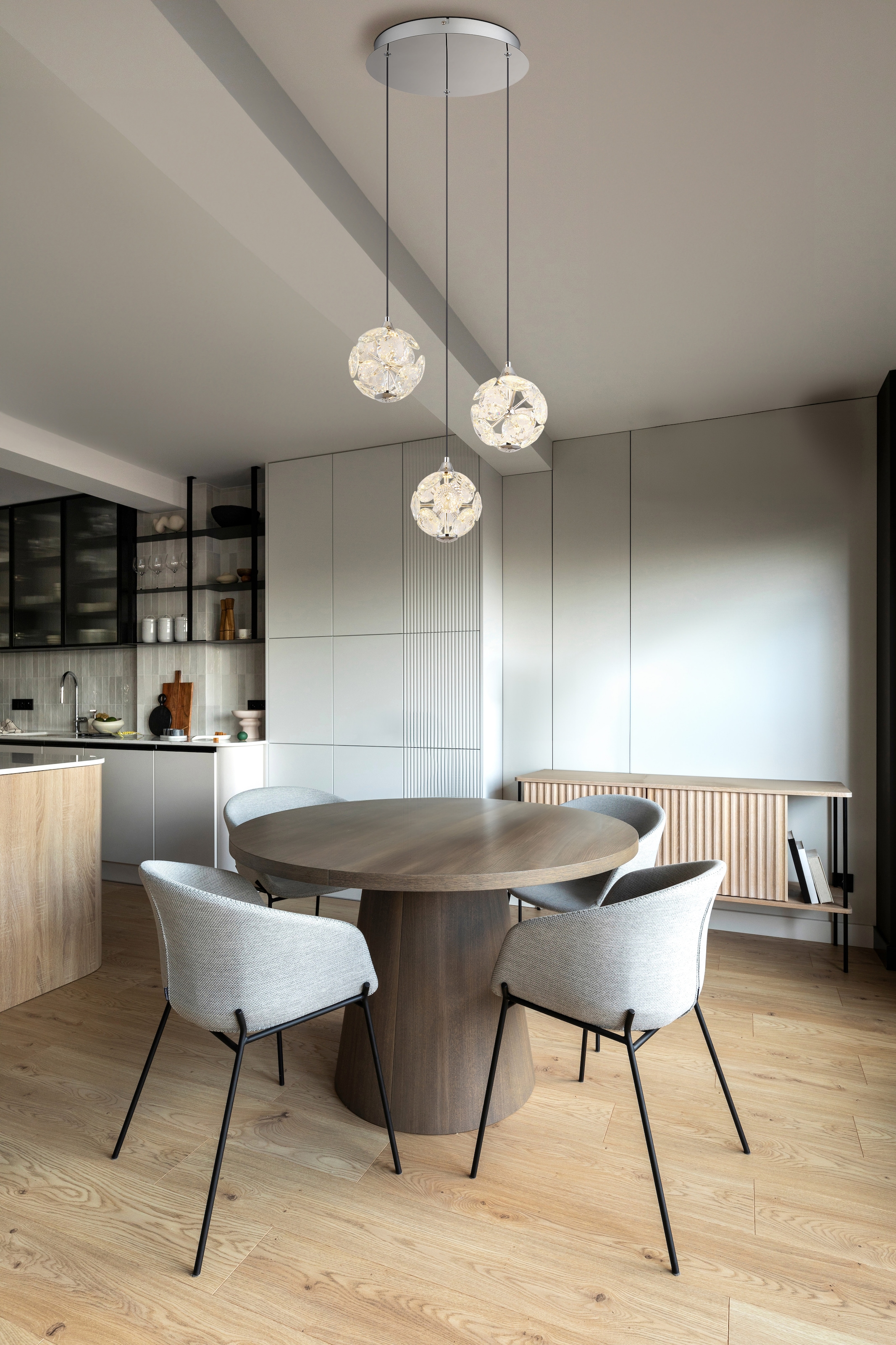 GLOBO LIGHTING Hängeleuchte »VIRINA« LED-Modul 1 Stk. Warmweiß Hängelampe Esszimmer-Leuchte Esstischleuchte Wohnzimmer