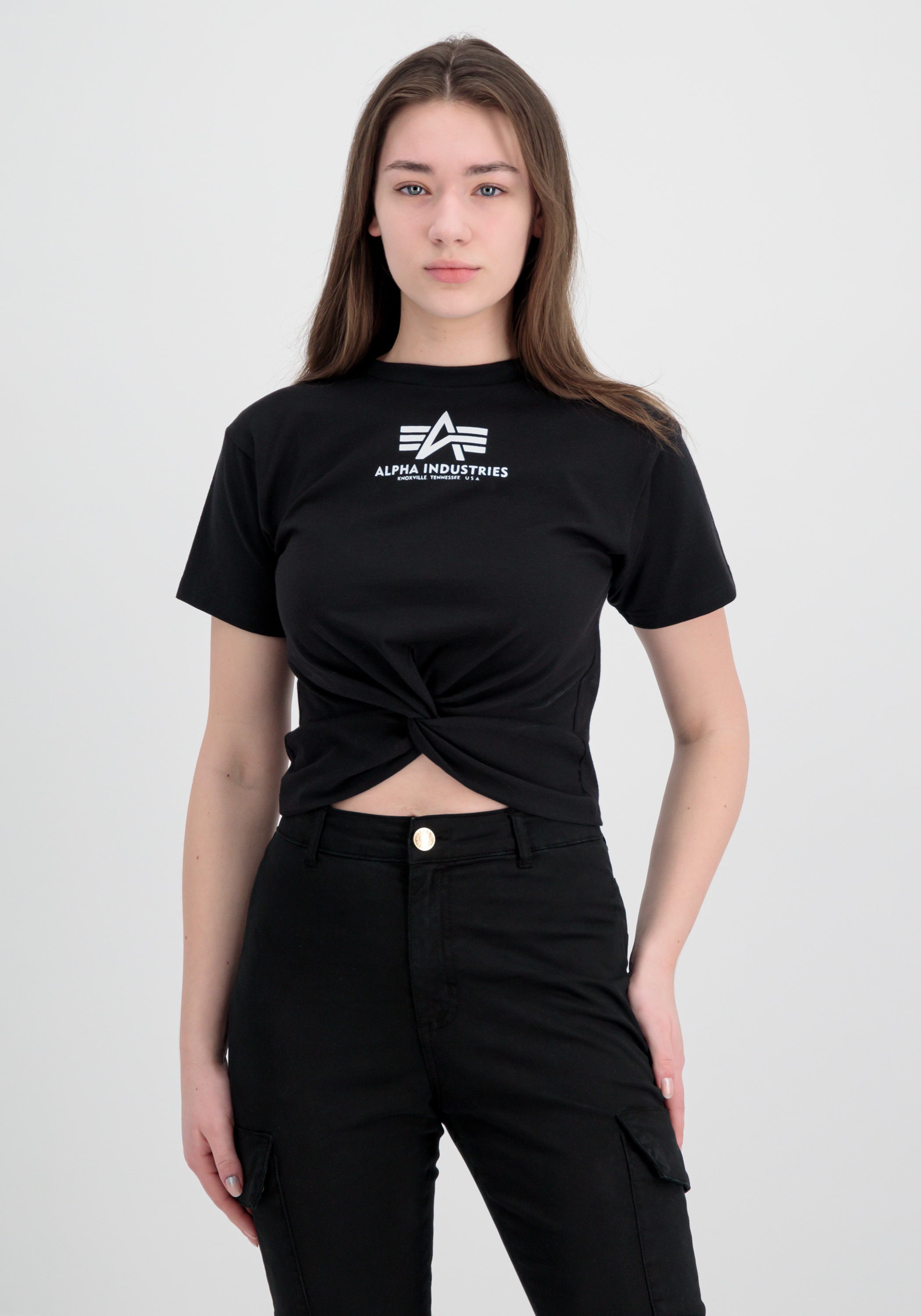 Alpha Industries Muscleshirt »Alpha Industries Women - T-Shirts Knotted Crop T-Shirt Women«