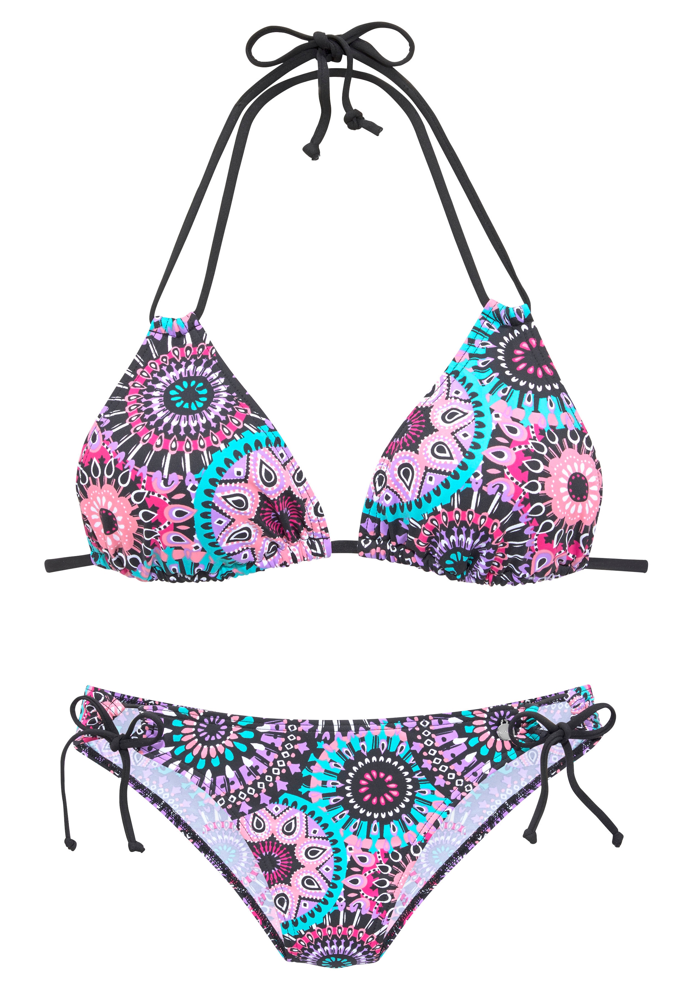 LASCANA Triangel-Bikini, mit kontrastfarbigen Bändern