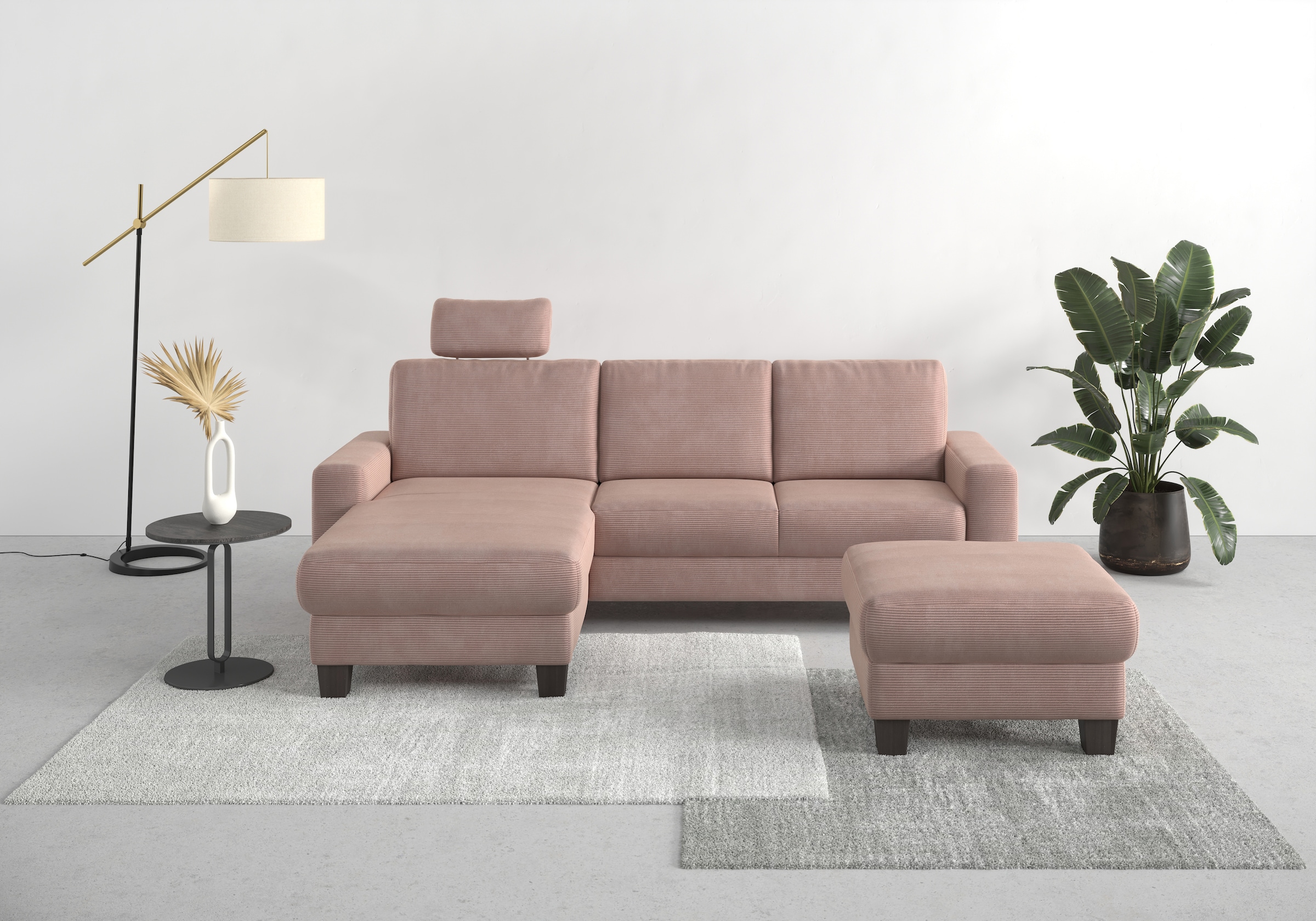 Home affaire Ecksofa »Summer L-Form« mit Recamiere, mit oder ohne Bettfunkt günstig online kaufen