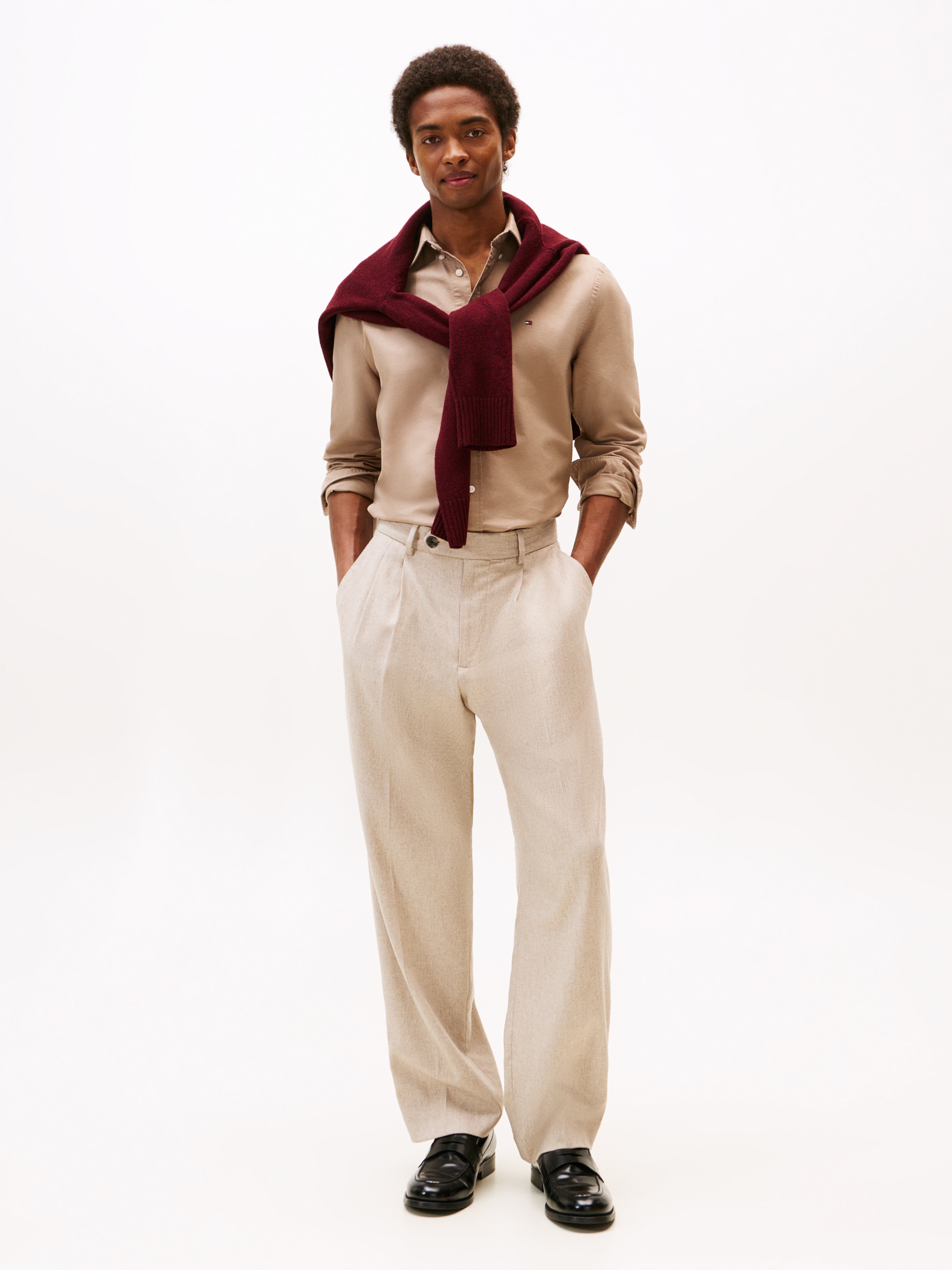Tommy Hilfiger Langarmhemd »SOLID HERITAGE OXFORD Regular Fit« Regular Fit Oxford Casual