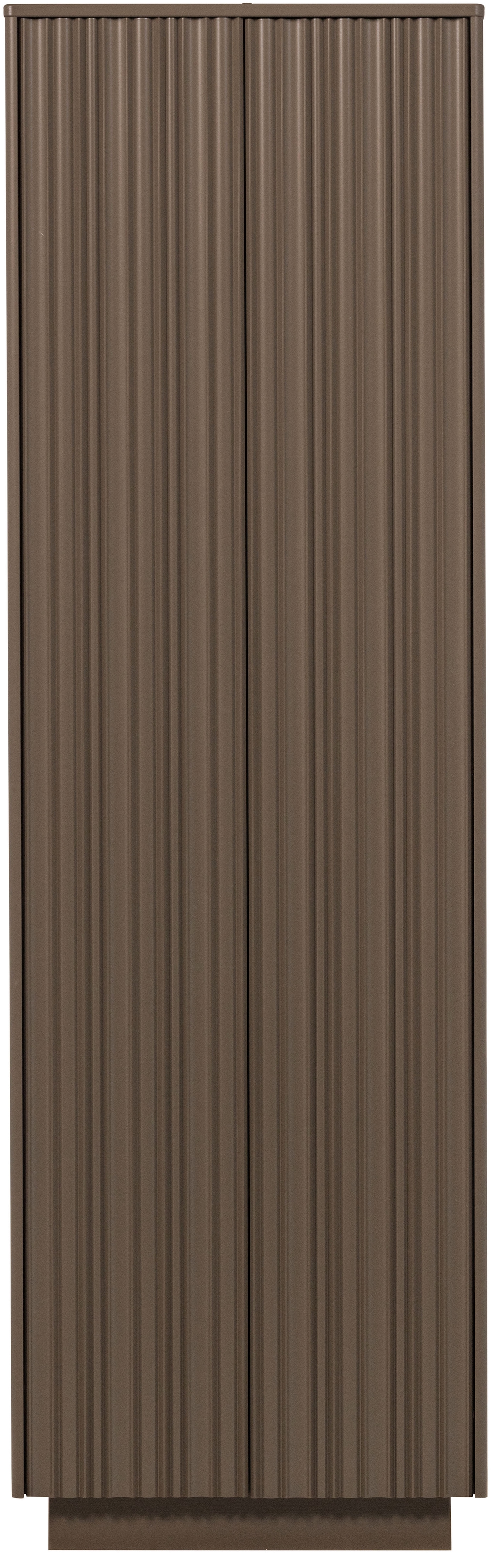 WOOOD Mehrzweckschrank »Nova FSC® Mix Kiefernholz mit grafischen Relieftüren 67x40x215 cm« Tragkraft 15 kg pro Boden, einfach zu montieren, sichtbare Maserung