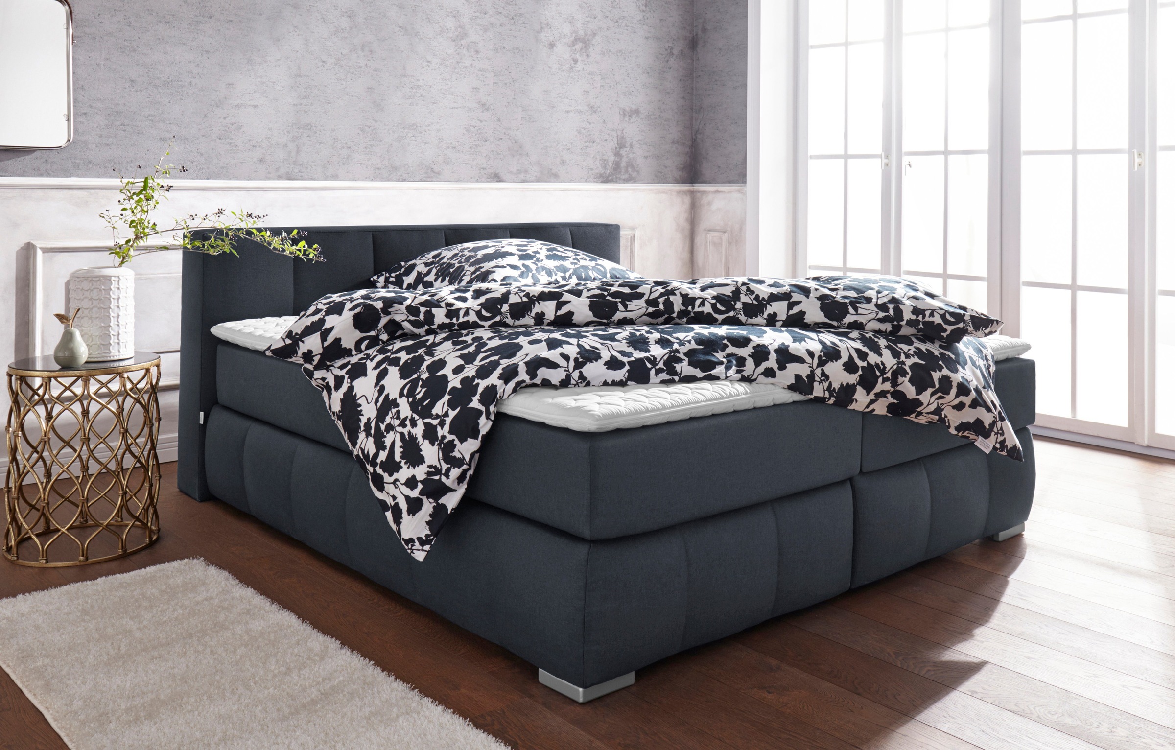 8. Bild von Guido Maria Kretschmer Home&Living Boxspringbett »Chelles«, inkl. Topper, in XXL- Überlänge 220 cm, Unterbox mit feine Wölbung