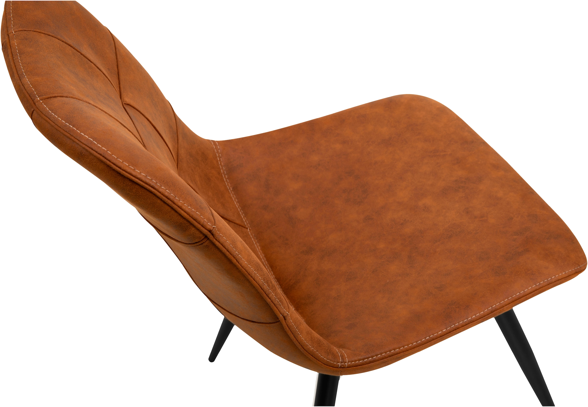 OMG Design Esszimmerstuhl »Peak«, (Set), 1 St., Stoff, moderne Sitzschale in Microfaser Lederoptik