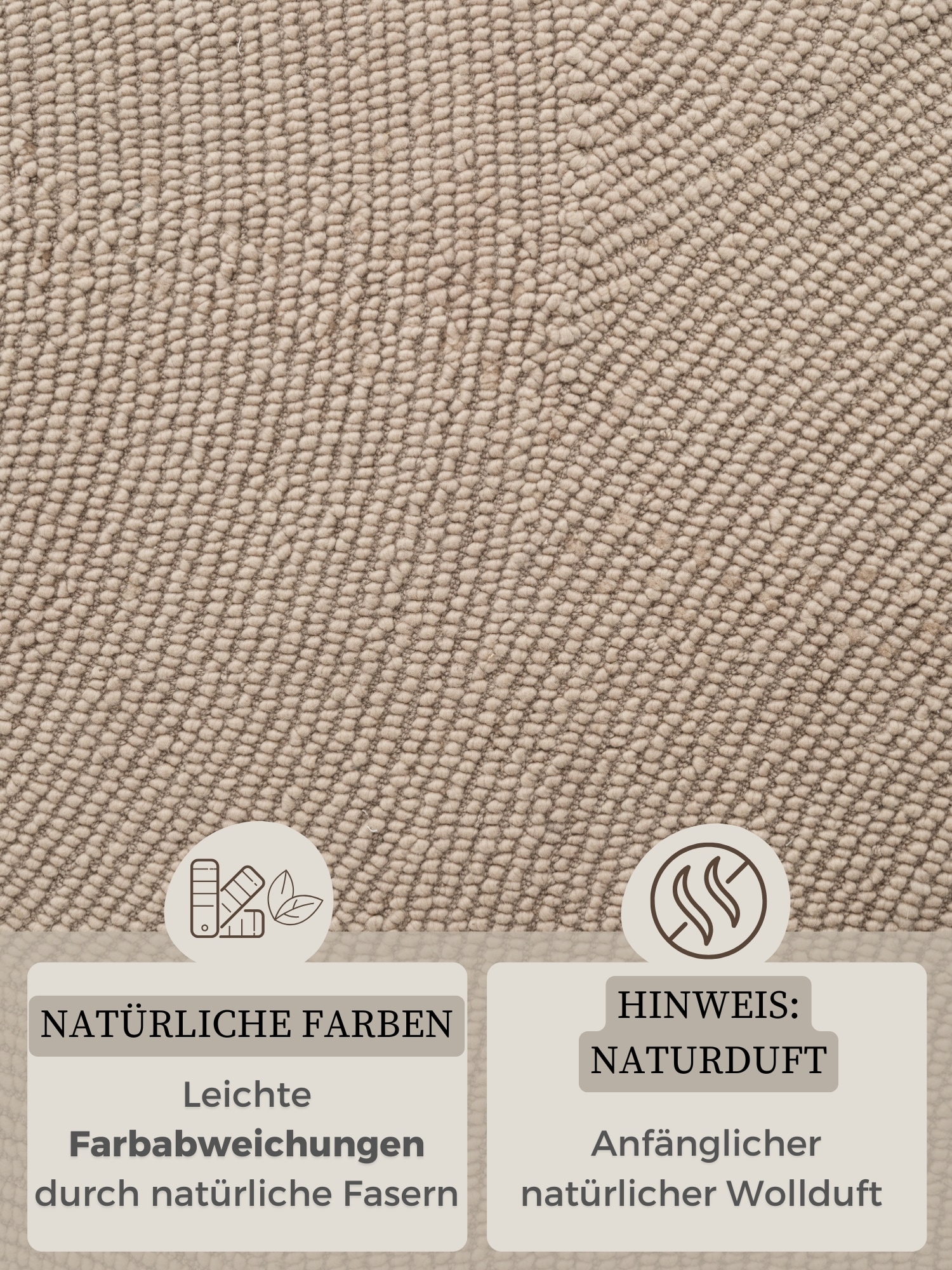 HANSE Home Wollteppich »Eleni«, rechteckig, 18 mm Höhe, Handgetuftet, Wolle, Natur, Wohnzimmer, Schlafzimmer, Skandi, Hygge