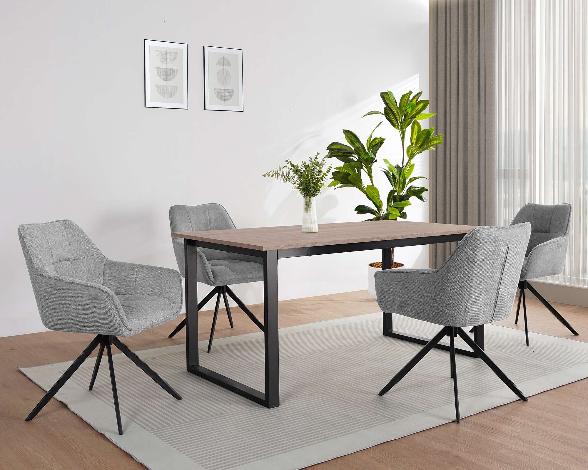 OTTO home Esstisch »Barcell« schwarzes Metallgestell, Plattenvarianten wähl günstig online kaufen