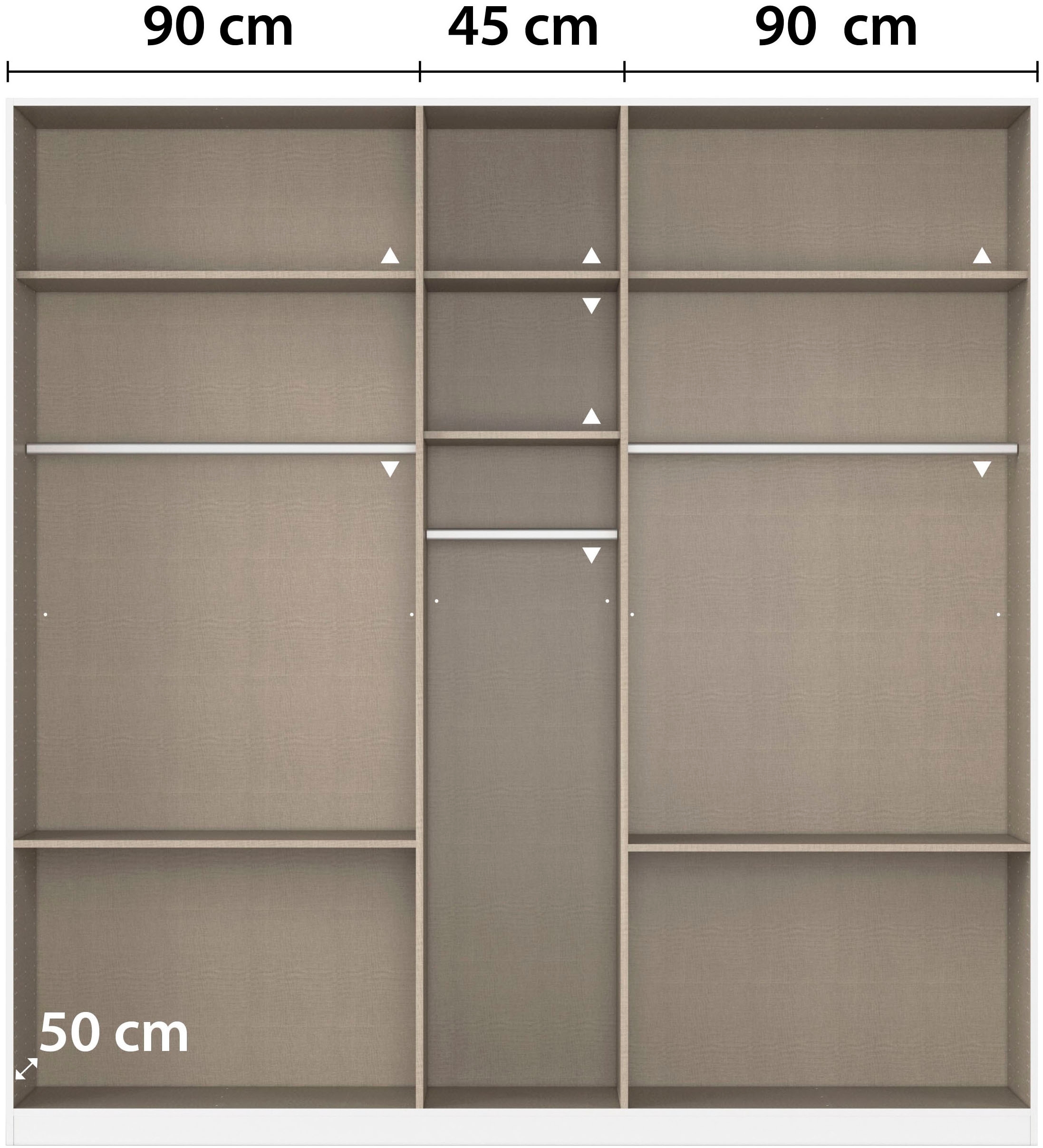 rauch Kleiderschrank »Kleiderschrank Schrank Garderobe Wäscheschrank WILDBERG« Breiten 226/271 cm, Höhen 210/229 cm,  mit 6 Schubladen, obere Schublade mit Holz-Einteilung MADE IN GERMANY