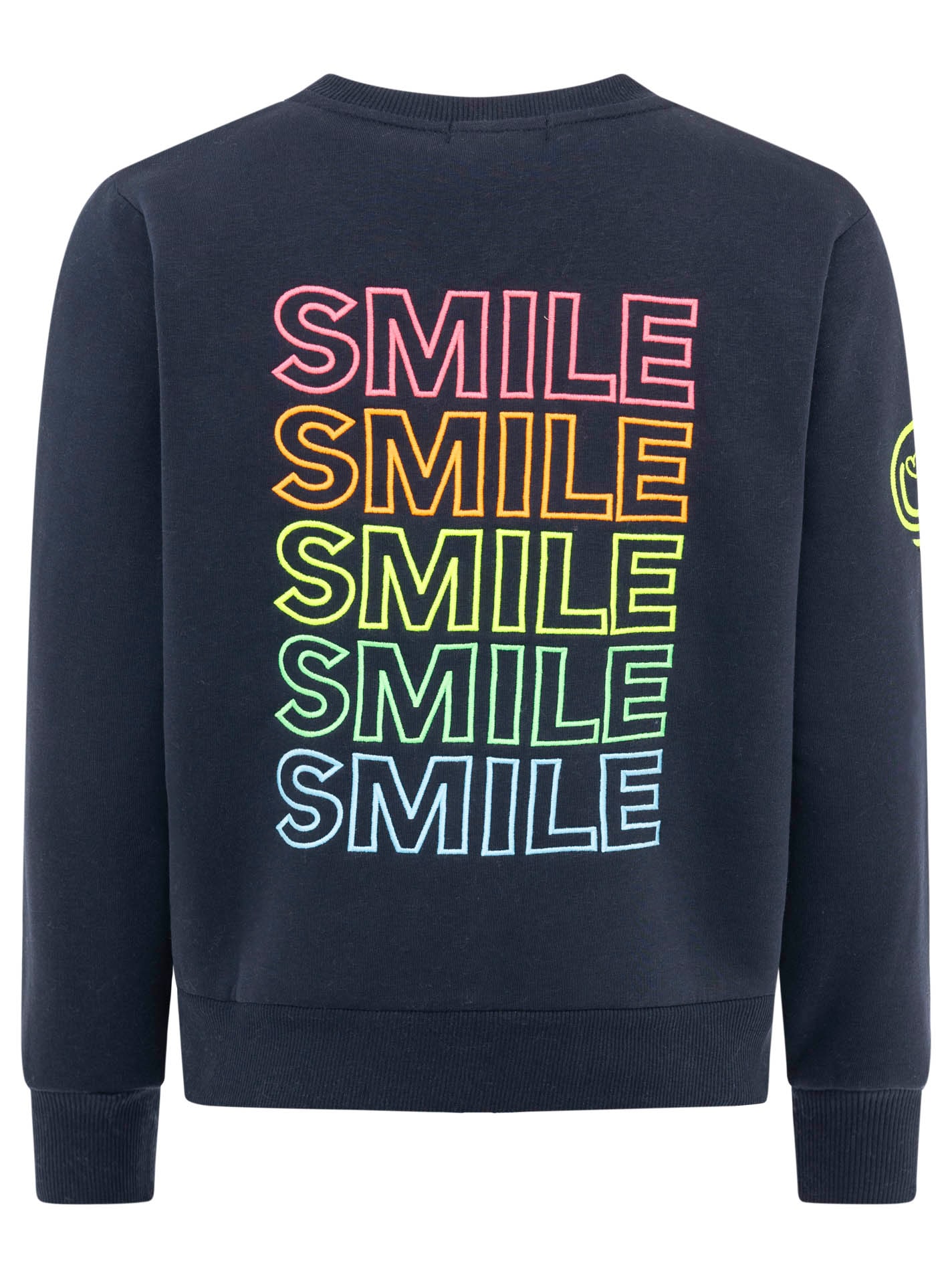 Zwillingsherz Sweatjacke »"Smile Regenbogen"« mit Reißverschluss, Rippbündchen, Eingriffstaschen, großer Stickerei