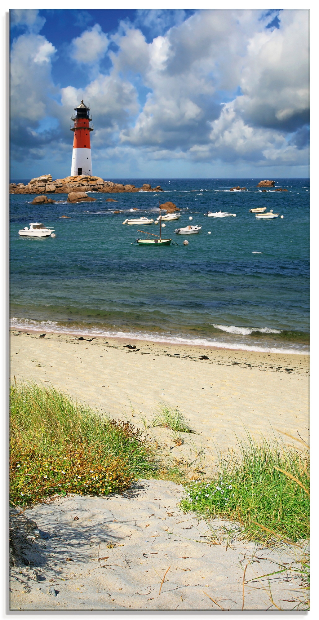 Artland Glasbild »Blick von den Dünen« Küste 1 Stk. tlg. in verschiedenen Größen