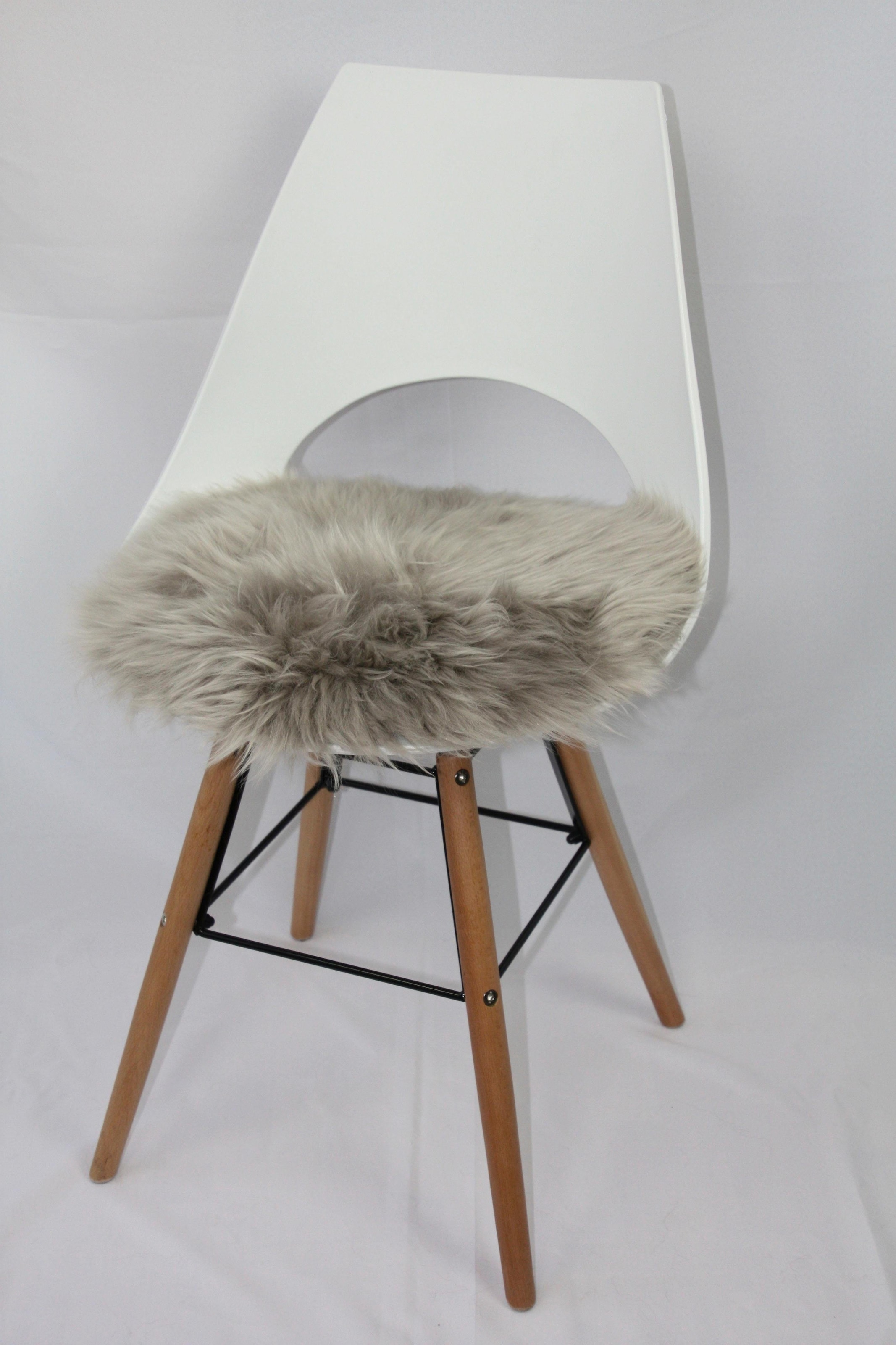 Heitmann Felle Stuhlkissen "Lamm, Sitzauflage rund" Ø 45 cm, echtes Lammfel günstig online kaufen