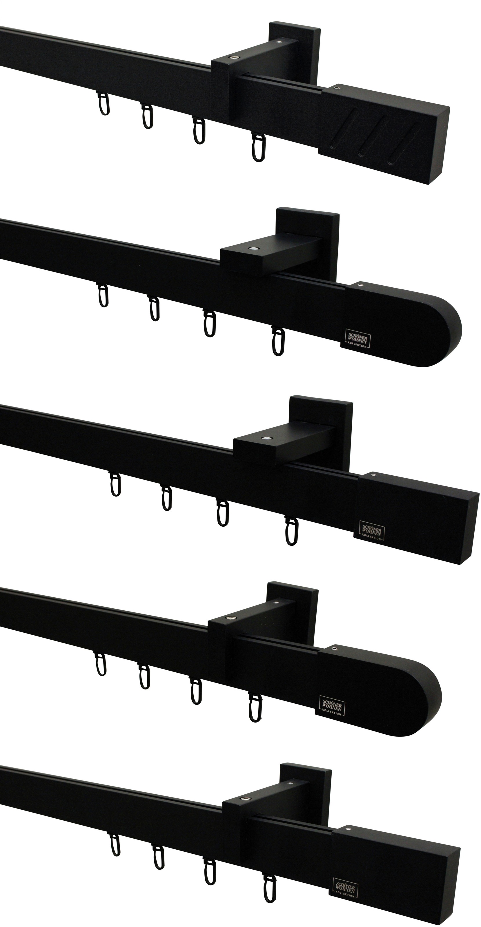 SCHÖNER WOHNEN-Kollektion Gardinenstange "Matteo mit Innenlauf, rechteckig" günstig online kaufen