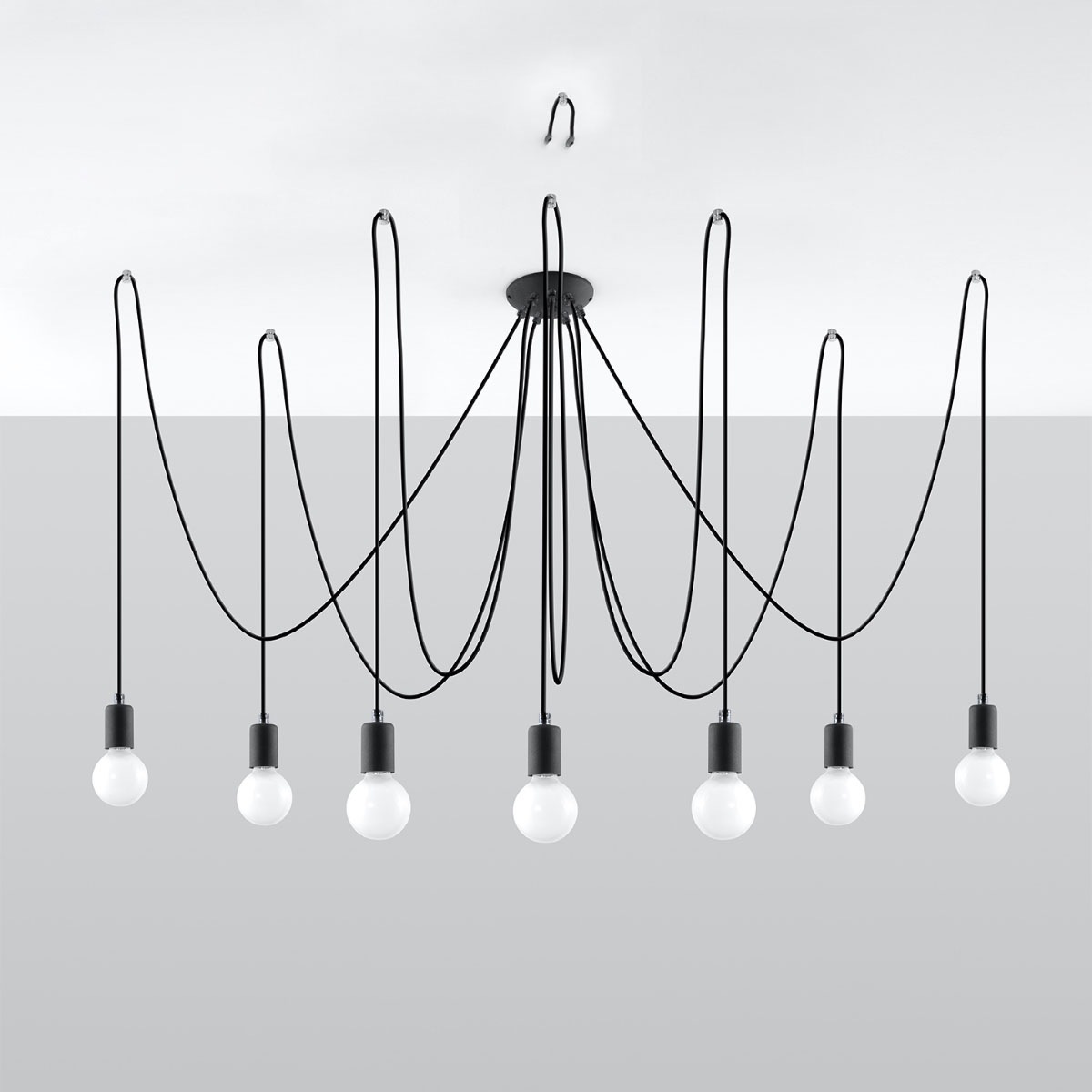 SOLLUX lighting Kronleuchter »EDISON«, 7 flammig, Leuchtmittel E27   ohne L günstig online kaufen