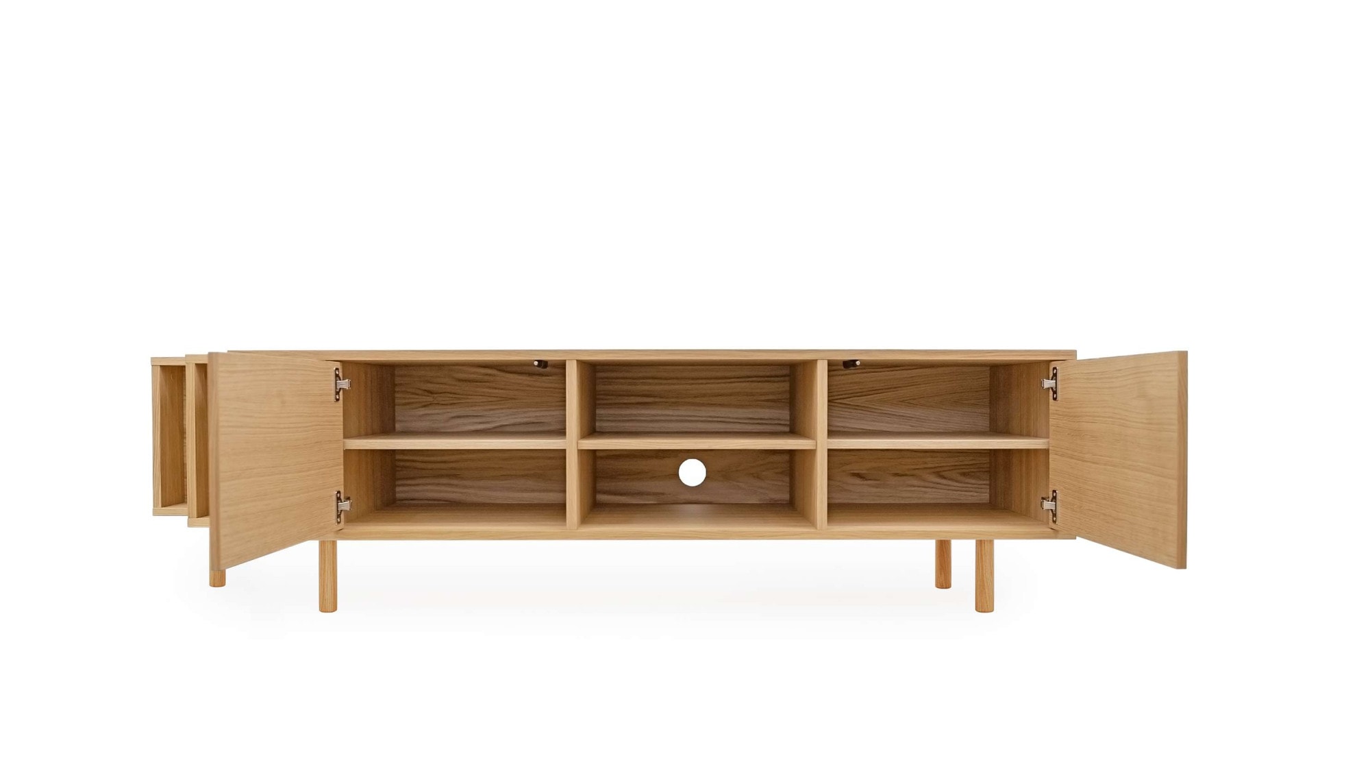 Woodman TV-Board »Shift«, mit Echtholzfurnier aus Eiche, Breite 189 cm, mit Push-to-Open