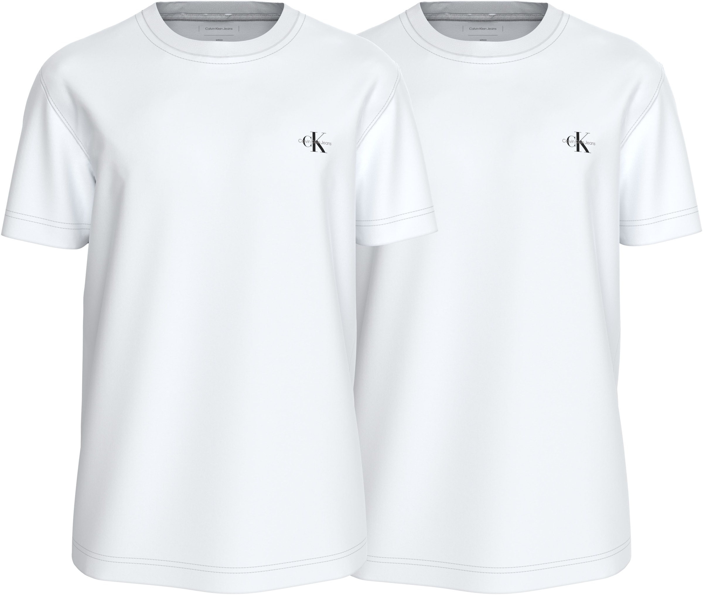 Calvin Klein Jeans T-Shirt »2 PACK MONOLOGO«, Logodruck