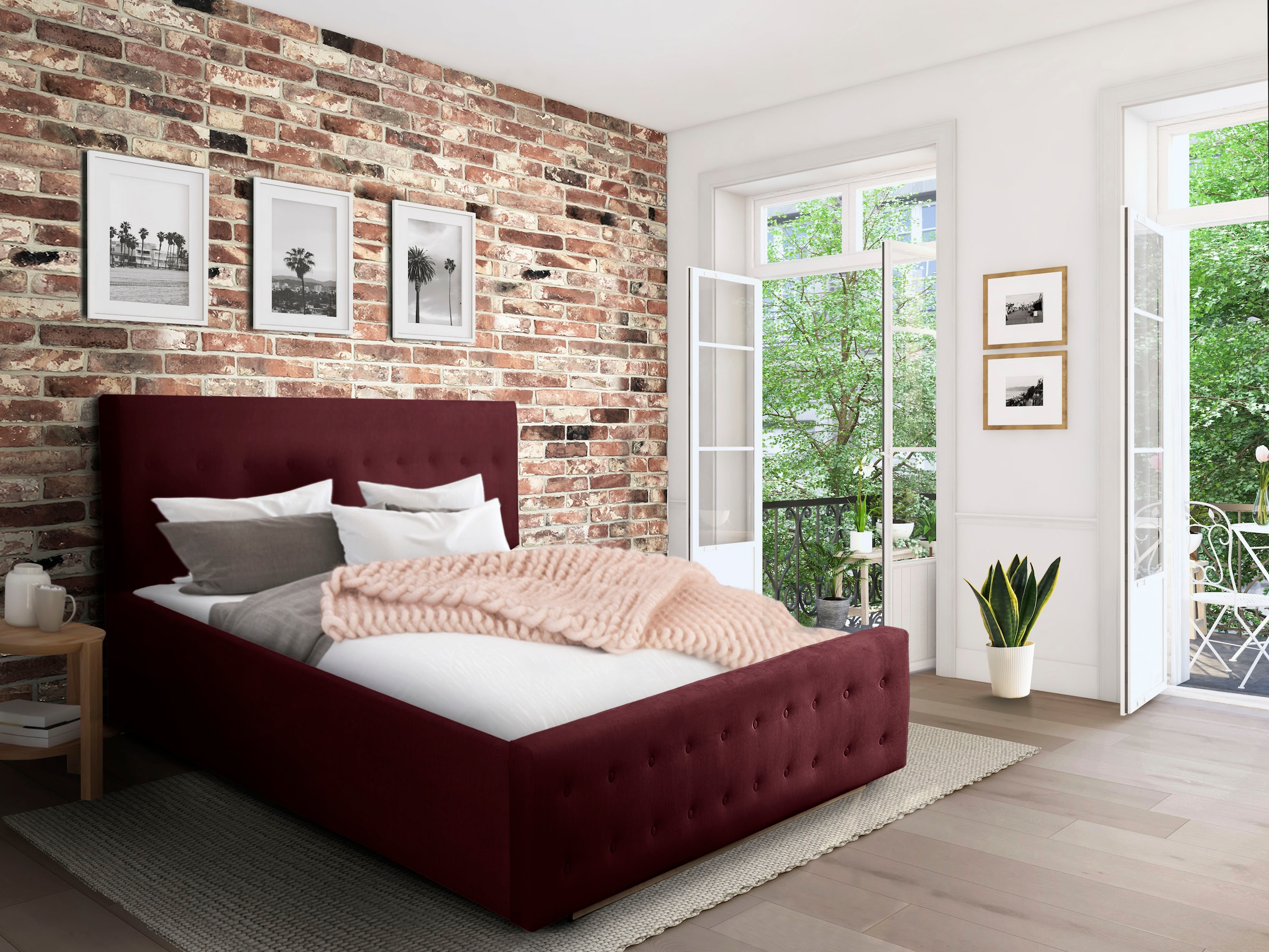 Home affaire Polsterbett "Vaine" in 5 Breiten, auch in Länge 220 cm, incl. günstig online kaufen