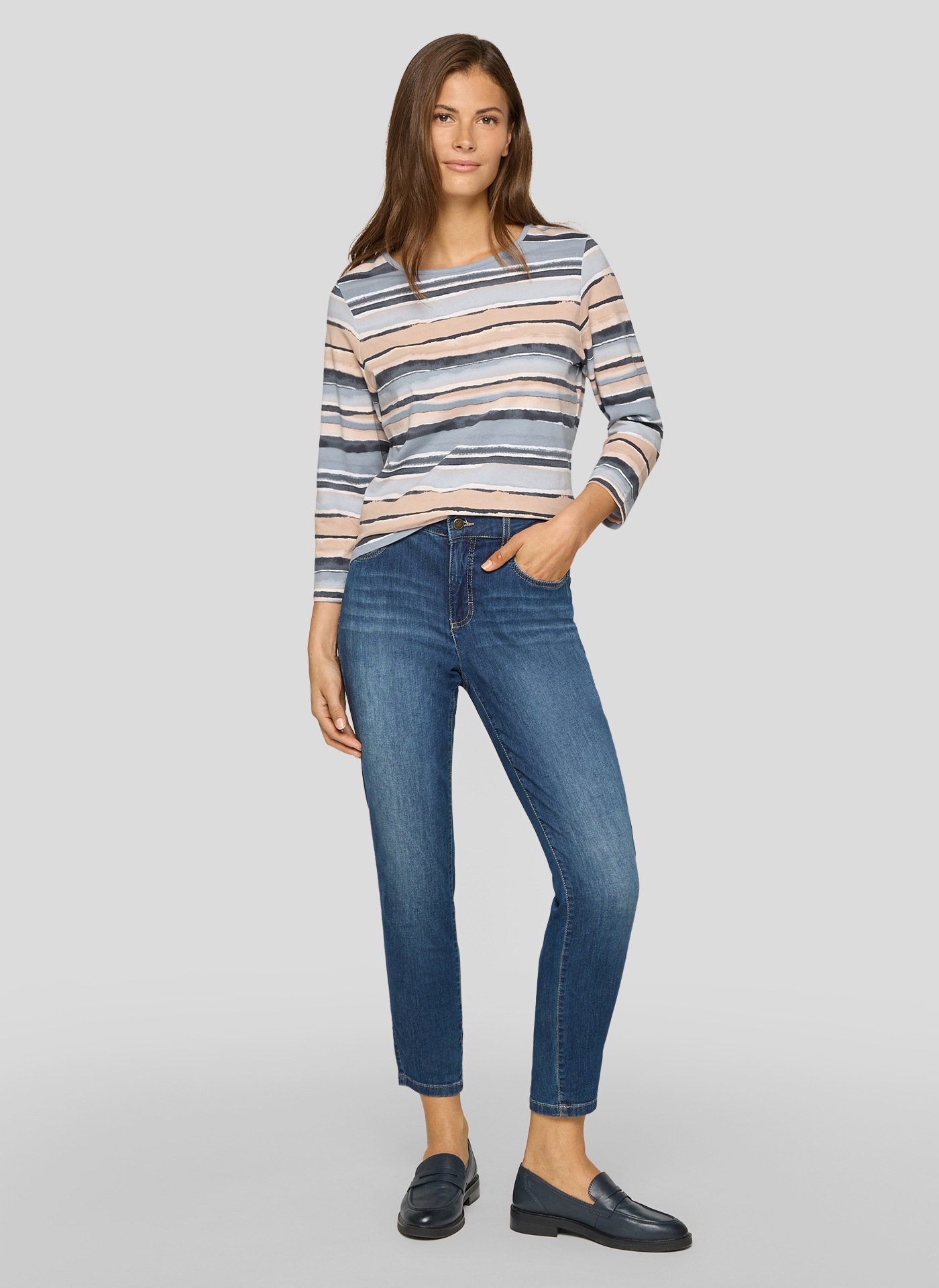 Rabe 3/4-Arm-Shirt in Streifen-Optik