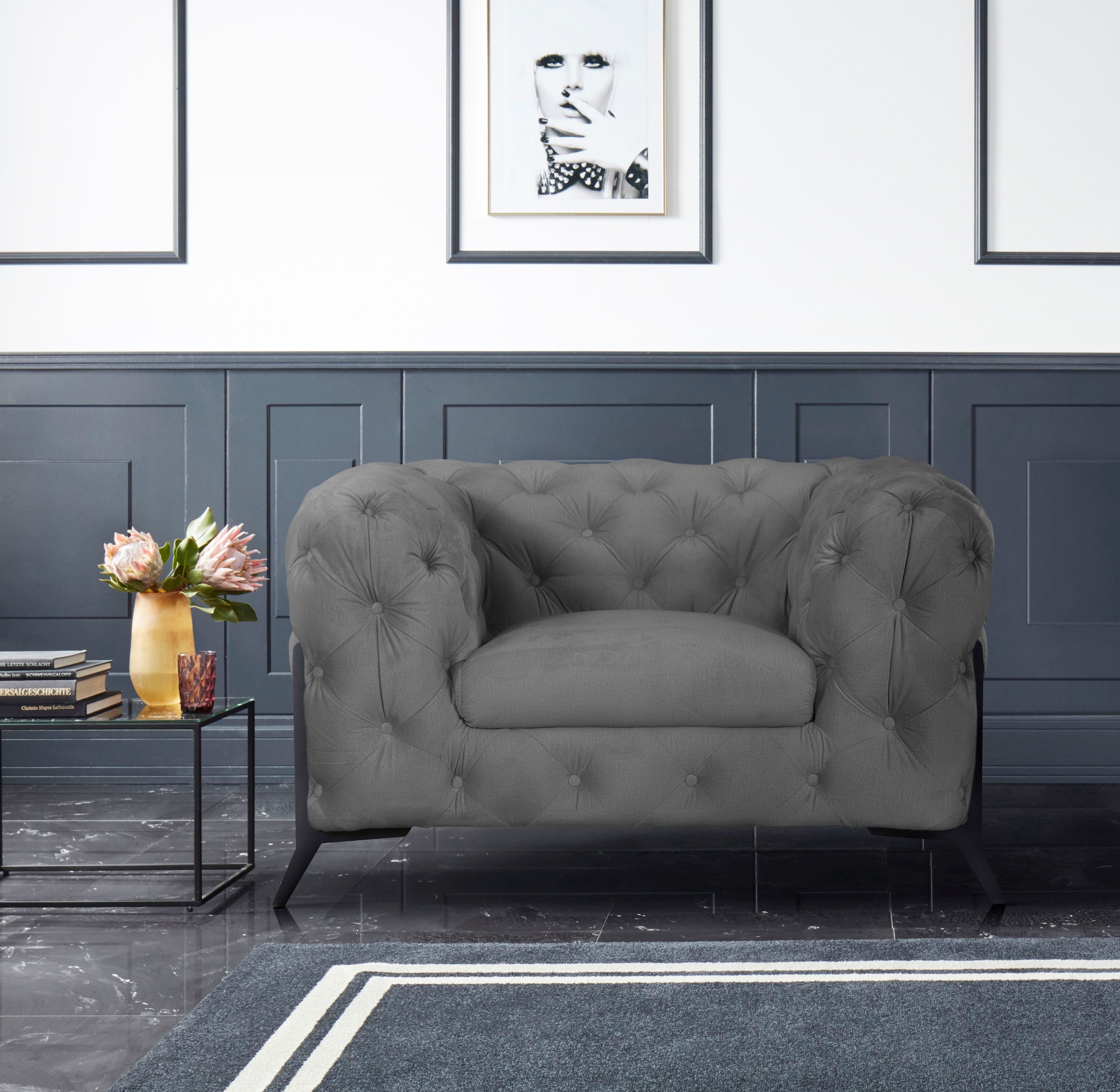 Home affaire Chesterfield-Sessel »Amaury Sessel« aufwändige Knopfheftung, m günstig online kaufen