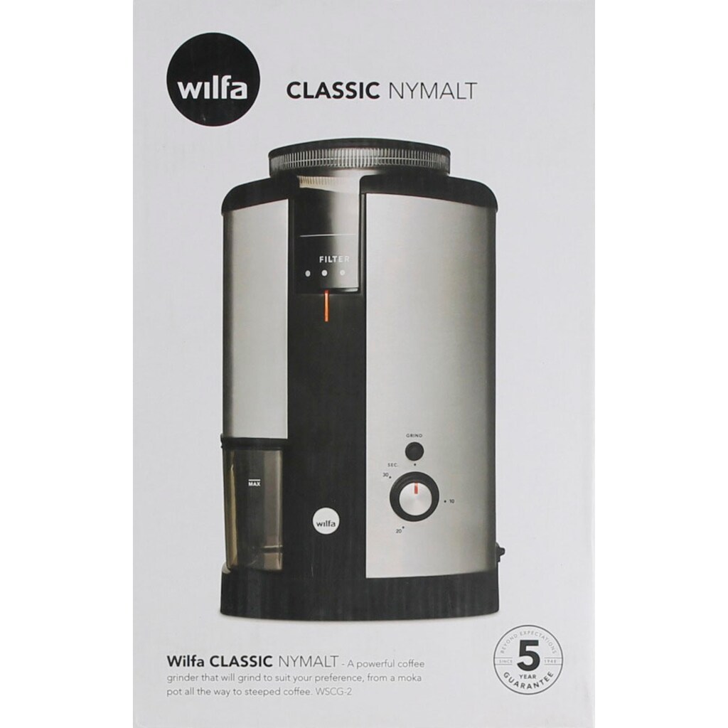 wilfa Kaffeemühle »Svart Nymalt, WSCG-2 605768«, 180 g Bohnenbehälter