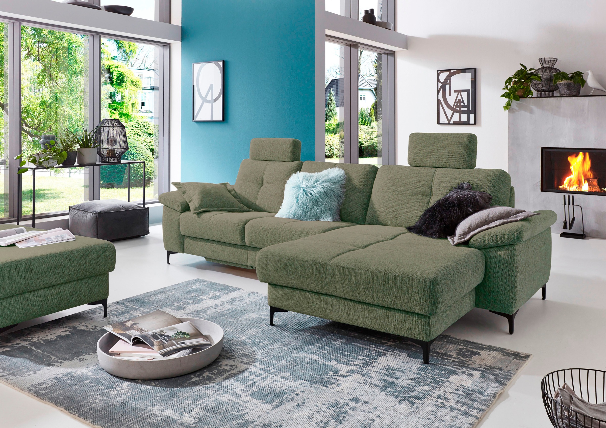 3C Carina Ecksofa »Burnaby bequem und modern, OTTOs Choice, L-Form«, 2 Kopf günstig online kaufen