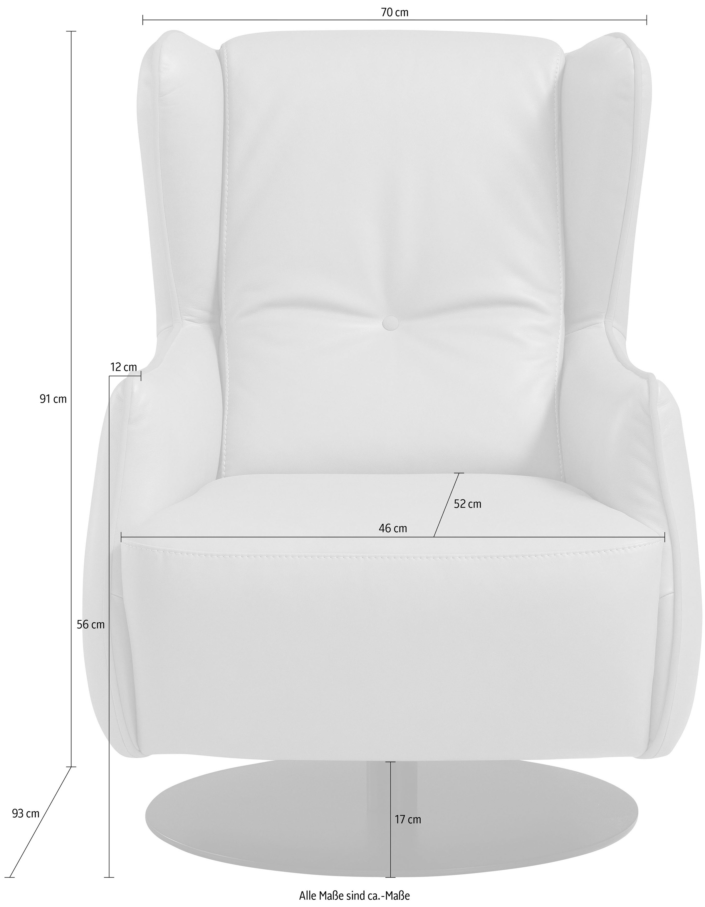 Egoitaliano Sessel »Randy Hochlehnsessel, Designsessel, Clubsessel, Ohrensessel«, Drehsessel, Relaxsessel, kompakte Stellmaße, bequem