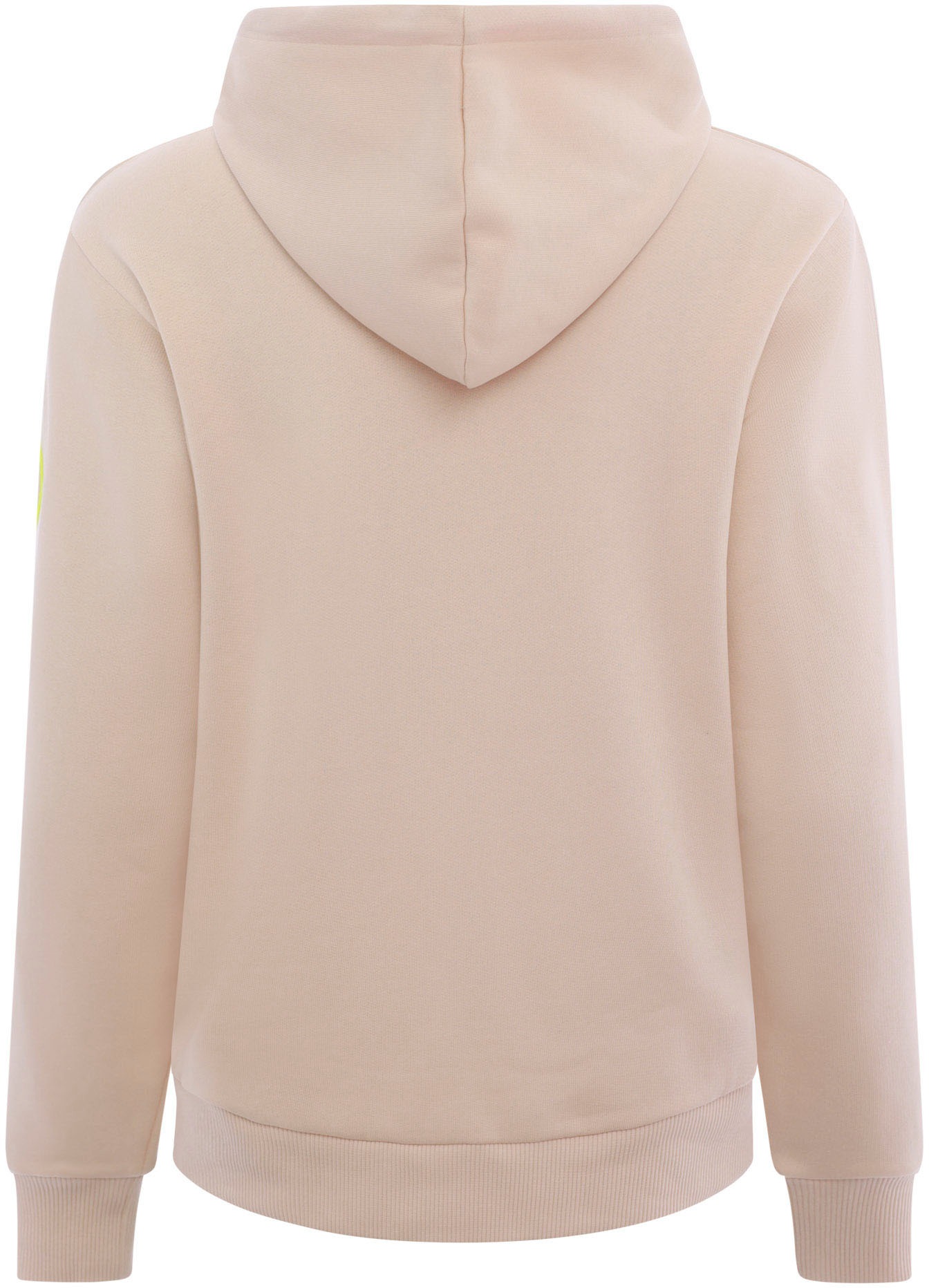 Zwillingsherz Sweatshirt, mit doppelten Kordeln und neonfarbenen aufgestickten Details