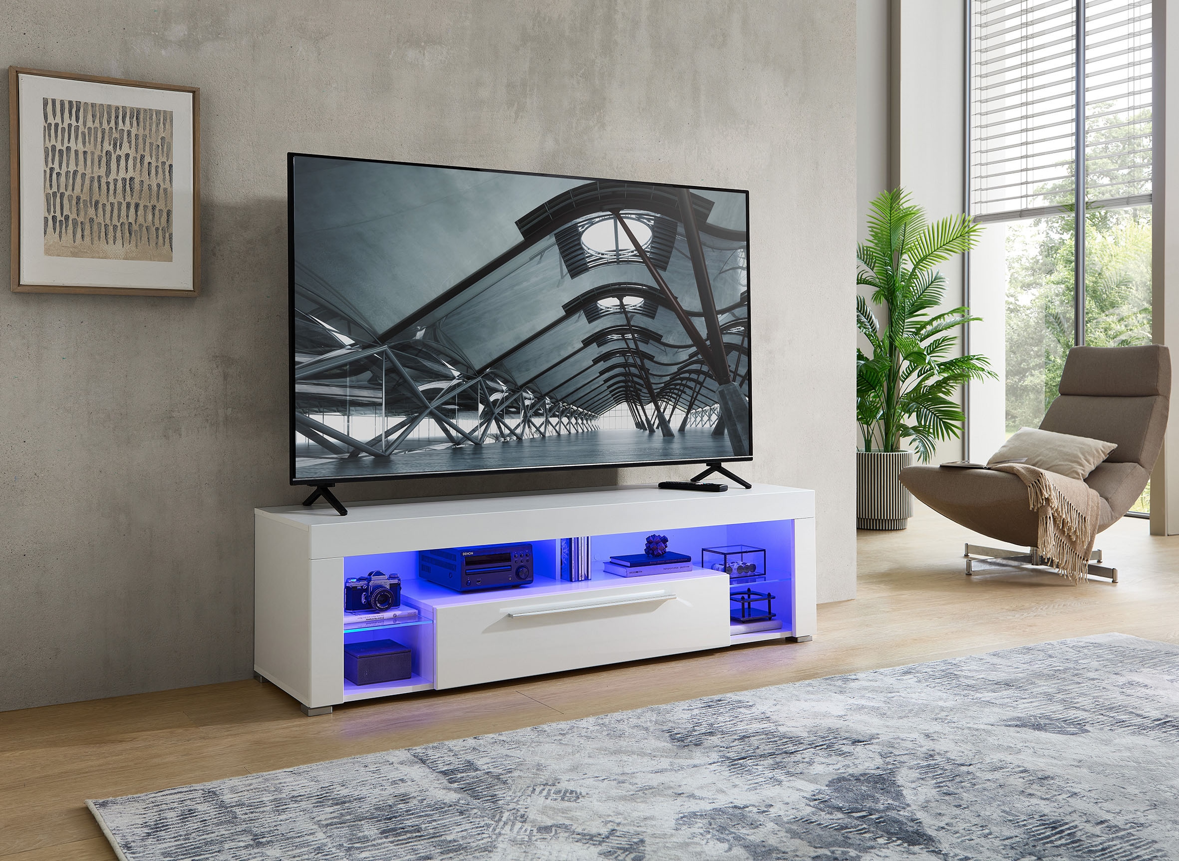 Stolkom TV-Schrank »Goal« Oberboden bis 25 kg belastbar, 1 Klappe mit Griff