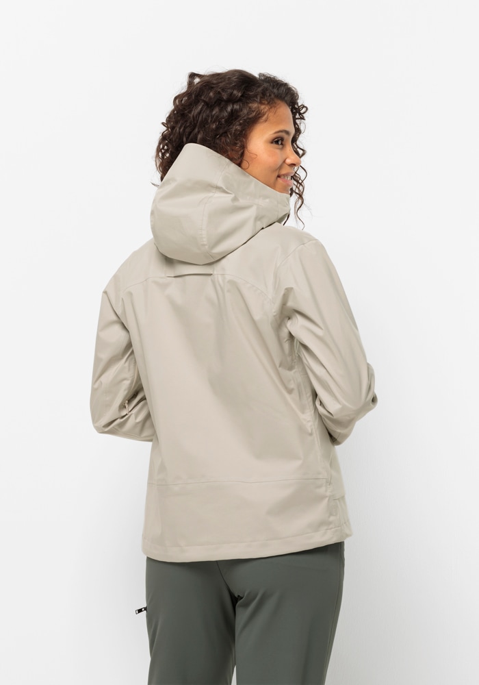 Jack Wolfskin Regenjacke »WANDERMOOD 3L JKT W«, mit Kapuze