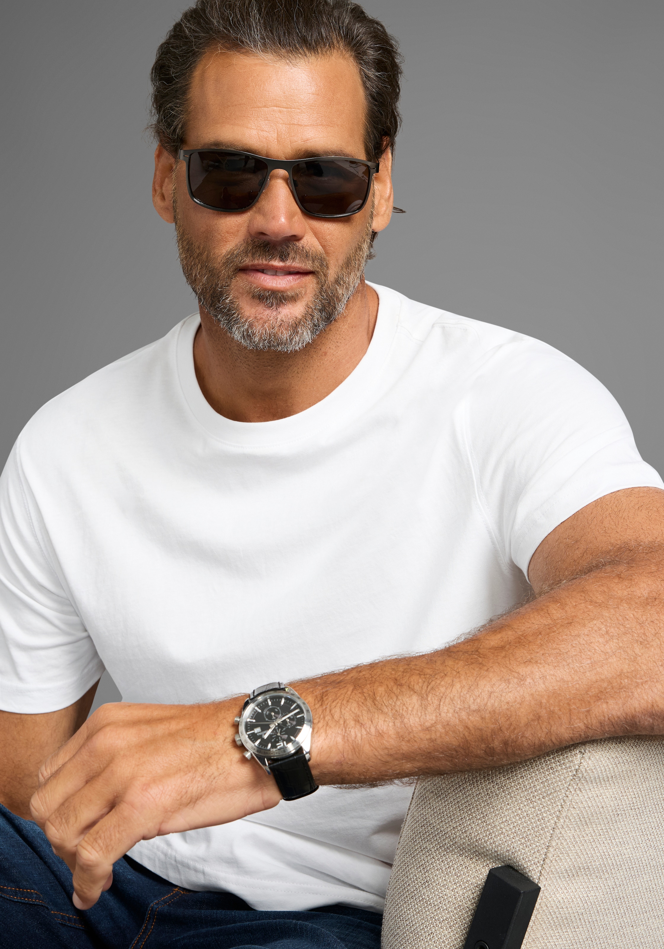 Man's World Sonnenbrille, mit matt-anthrazit farbenden Rahmen - NEW