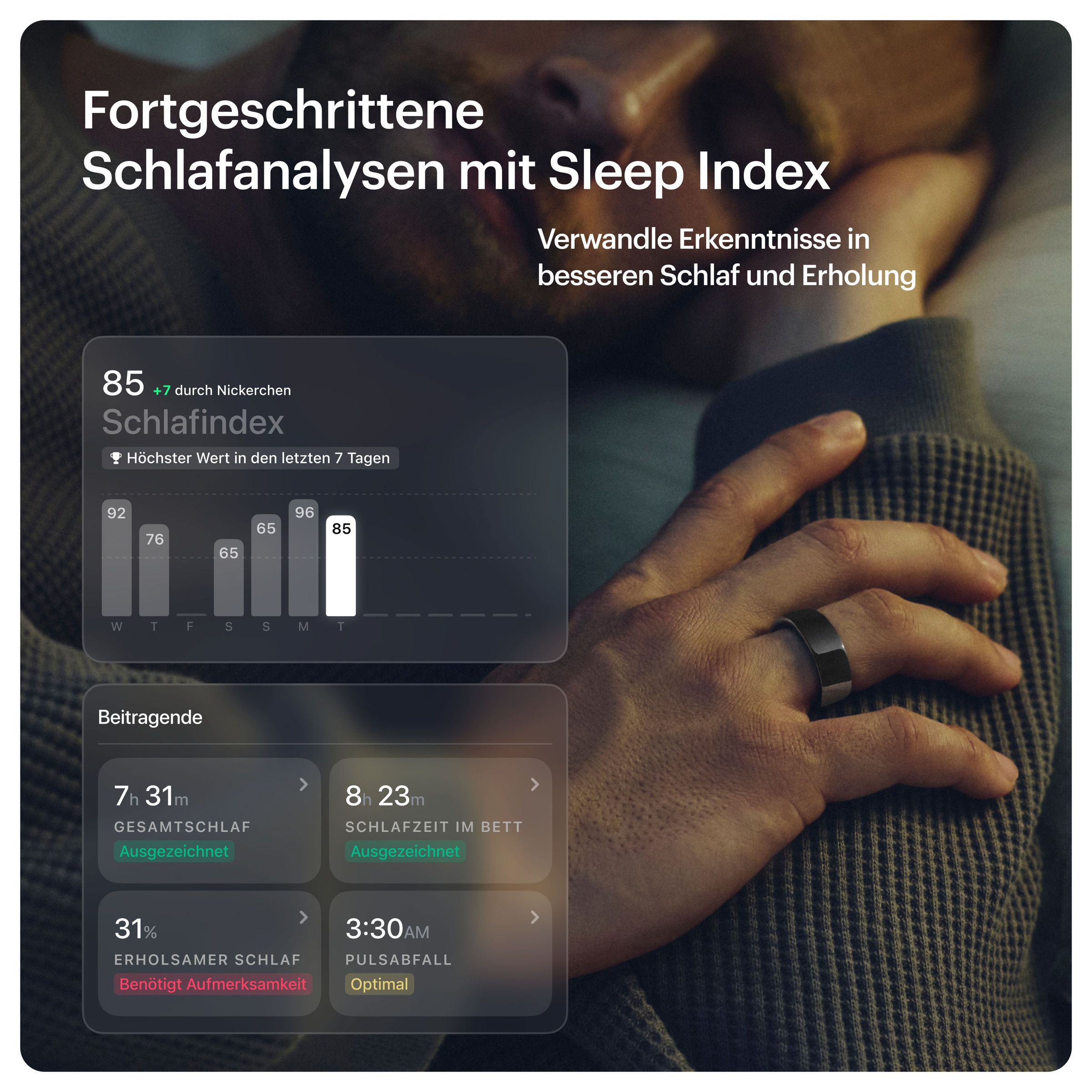 Ultrahuman Activity Tracker »Smartring AIR - Size 10« Schlaf- und Fitness-Tracker für Frauen und Männer