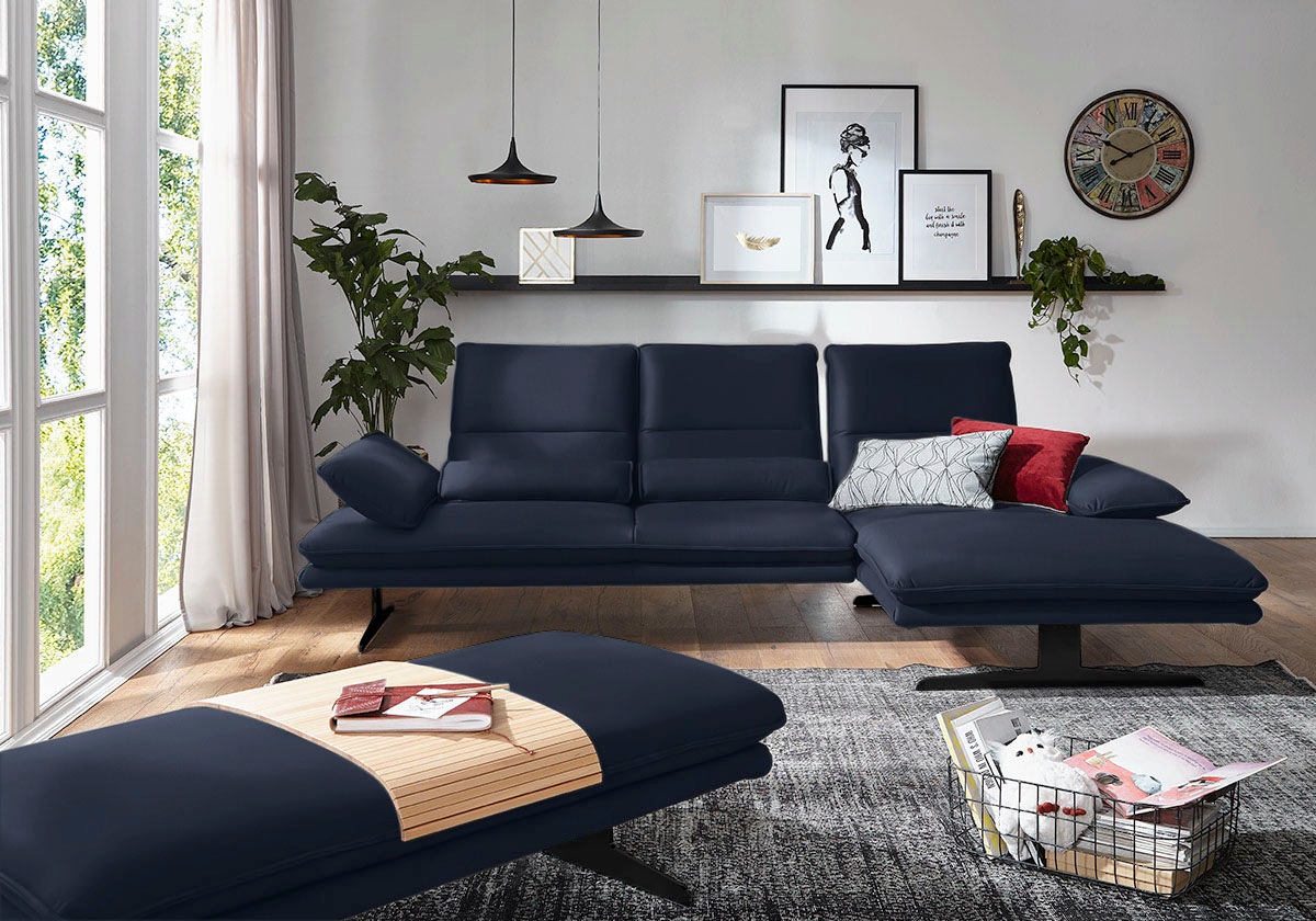 W.SCHILLIG Ecksofa »broadway, Designsofa mit tollem Sitzkomfort«, Sitztiefe günstig online kaufen