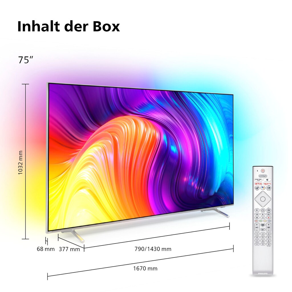 Philips LED-Fernseher »75PUS8807/12«, 189 cm/75 Zoll, 4K Ultra HD, Android TV-Smart-TV-Google TV