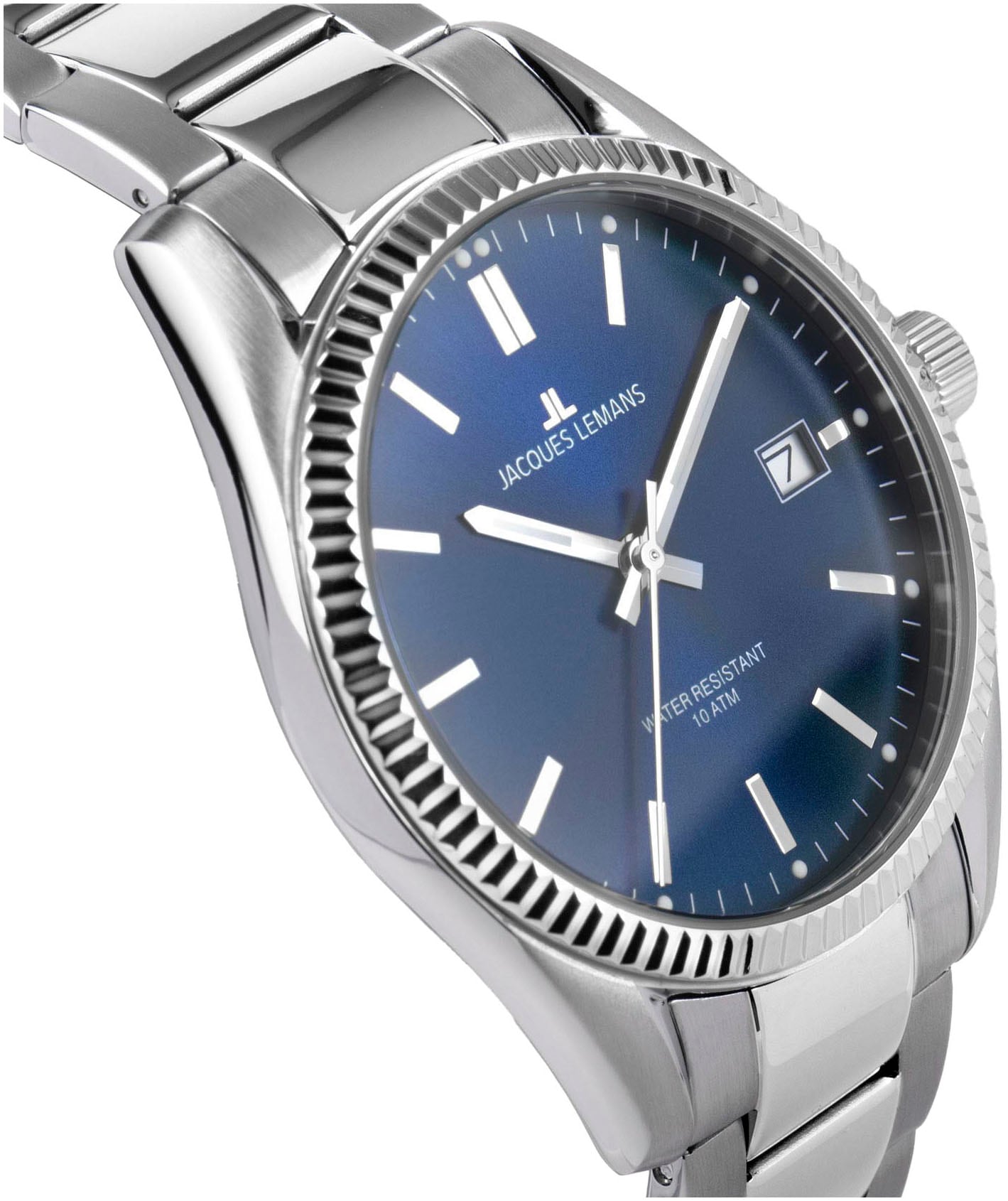 Jacques Lemans Quarzuhr »Derby«, Armbanduhr,Herrenuhr,Damenuhr,Edelstahlarmband,bis 10 bar wasserd.