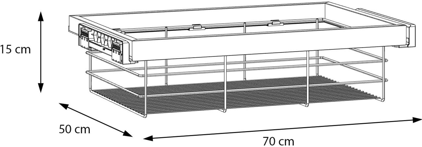 FORTE Inneneinteilung Metallkorb, Ordnung, Übersicht, robuste Konstruktion