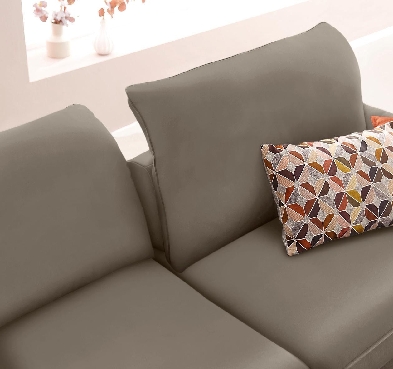 W.SCHILLIG Ecksofa »enjoy&MORE, mit tollem Sitzkomfort, elegant und bequem, L-Form«, mit Sitztiefenverstellung, Füße silber matt, Breite 294 cm