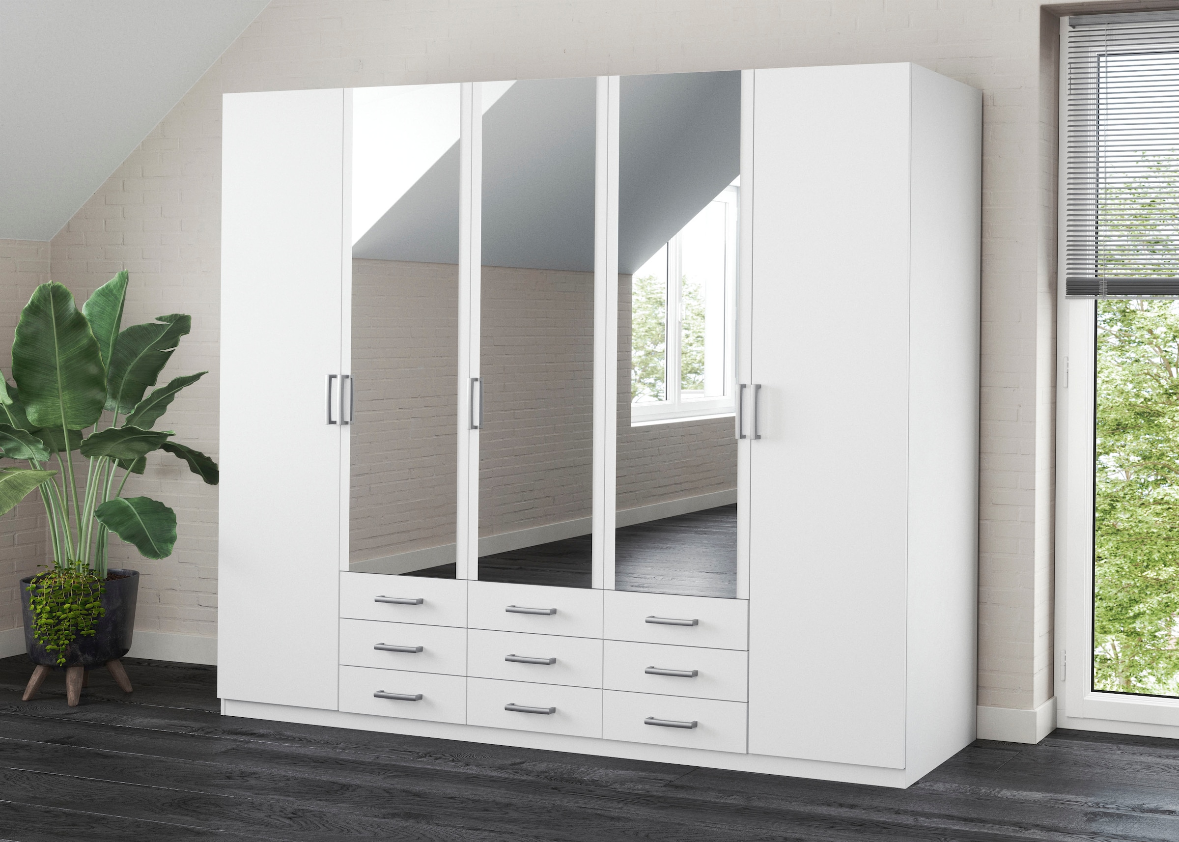 PRIESS Kleiderschrank »Amsterdam« mit oder ohne LED-Beleuchtung weiß