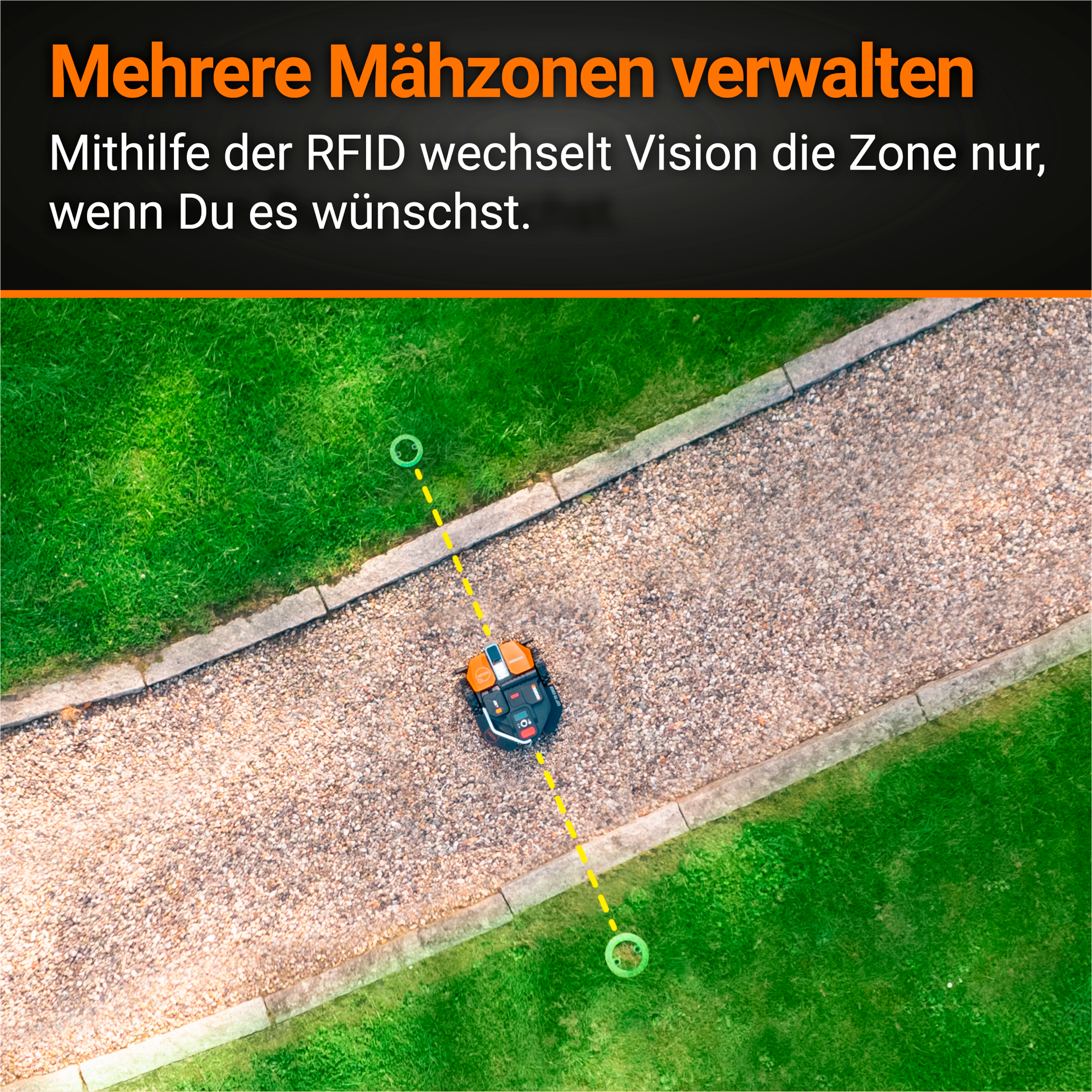 Worx Markierungskreis »WA0780 RFID für Landroid VISION Mähroboter«, Markierung für Multi-Region, einfacher Aufbau, originales Zuberör