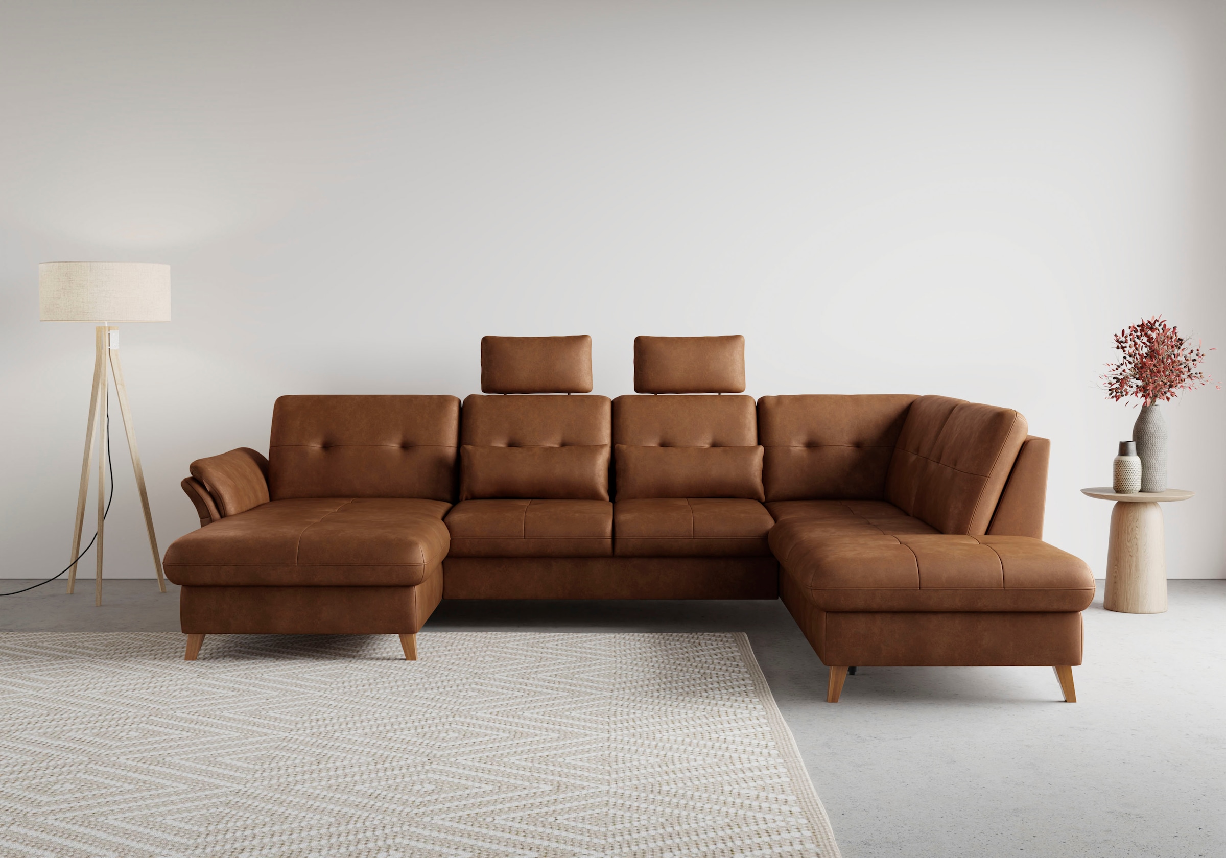 sit&more Wohnlandschaft »Göteborg«, inkl. Sitztiefenverstellung, wahlweise mit Bettfunktion & Bettkasten