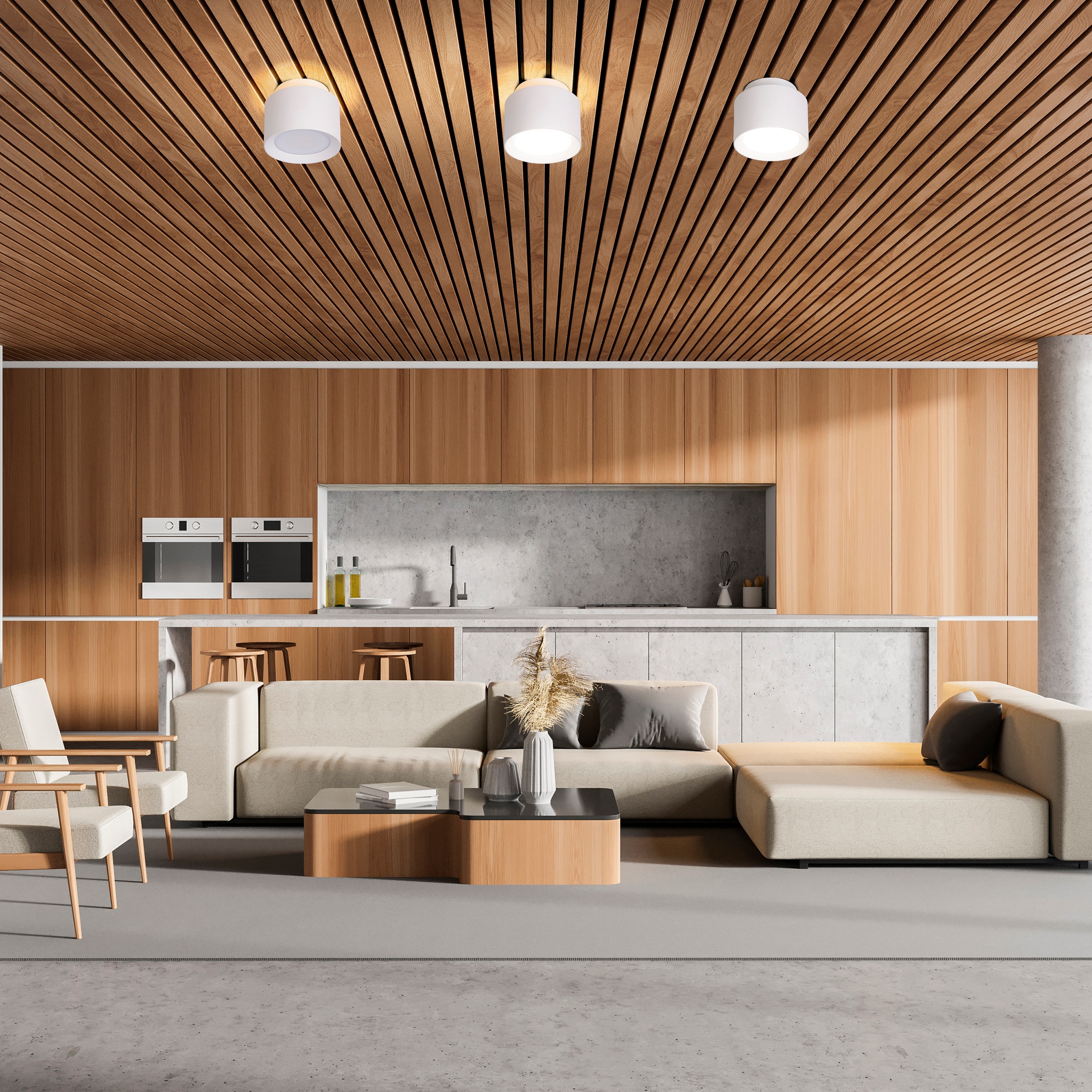 näve LED Deckenleuchte »Trimes« LED-Modul 1 Stk. warmweiß - kaltweiß rund, günstig online kaufen