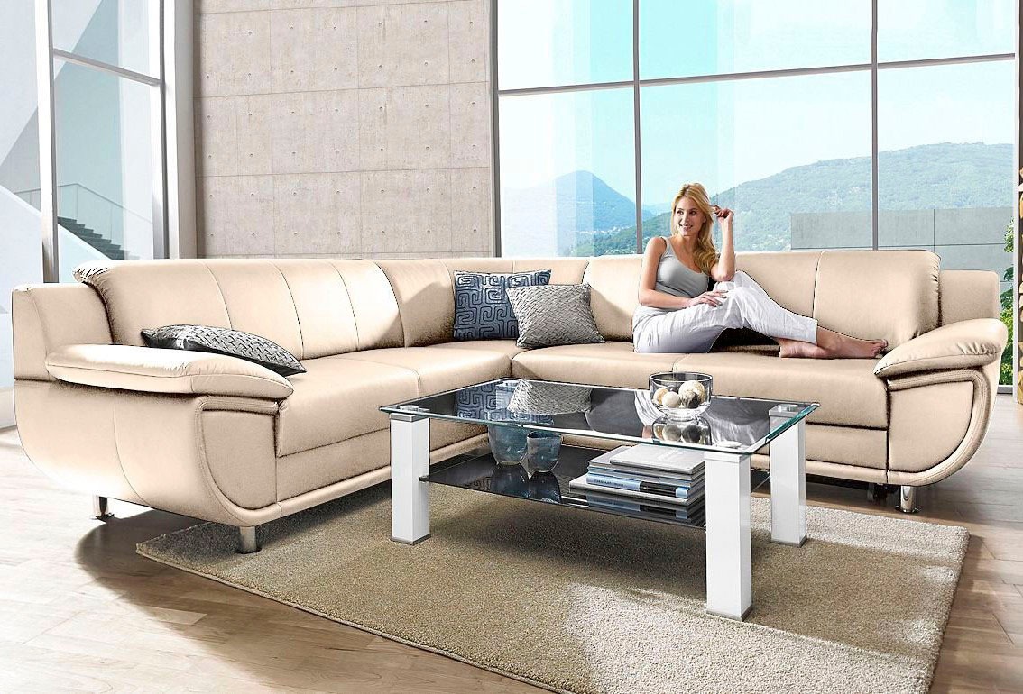 TRENDMANUFAKTUR Ecksofa »Rondo wahlweise mit Schlaffunktion, 267x247 cm (Bx günstig online kaufen