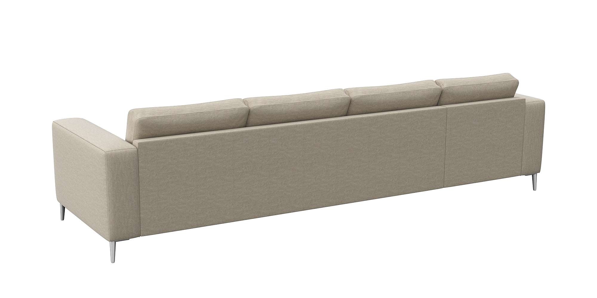 FLEXLUX Ecksofa »Fiore, super Sitzkomfort durch Kaltschaum im Sitz, L-Form«, breite Armlehnen, Füße Alu