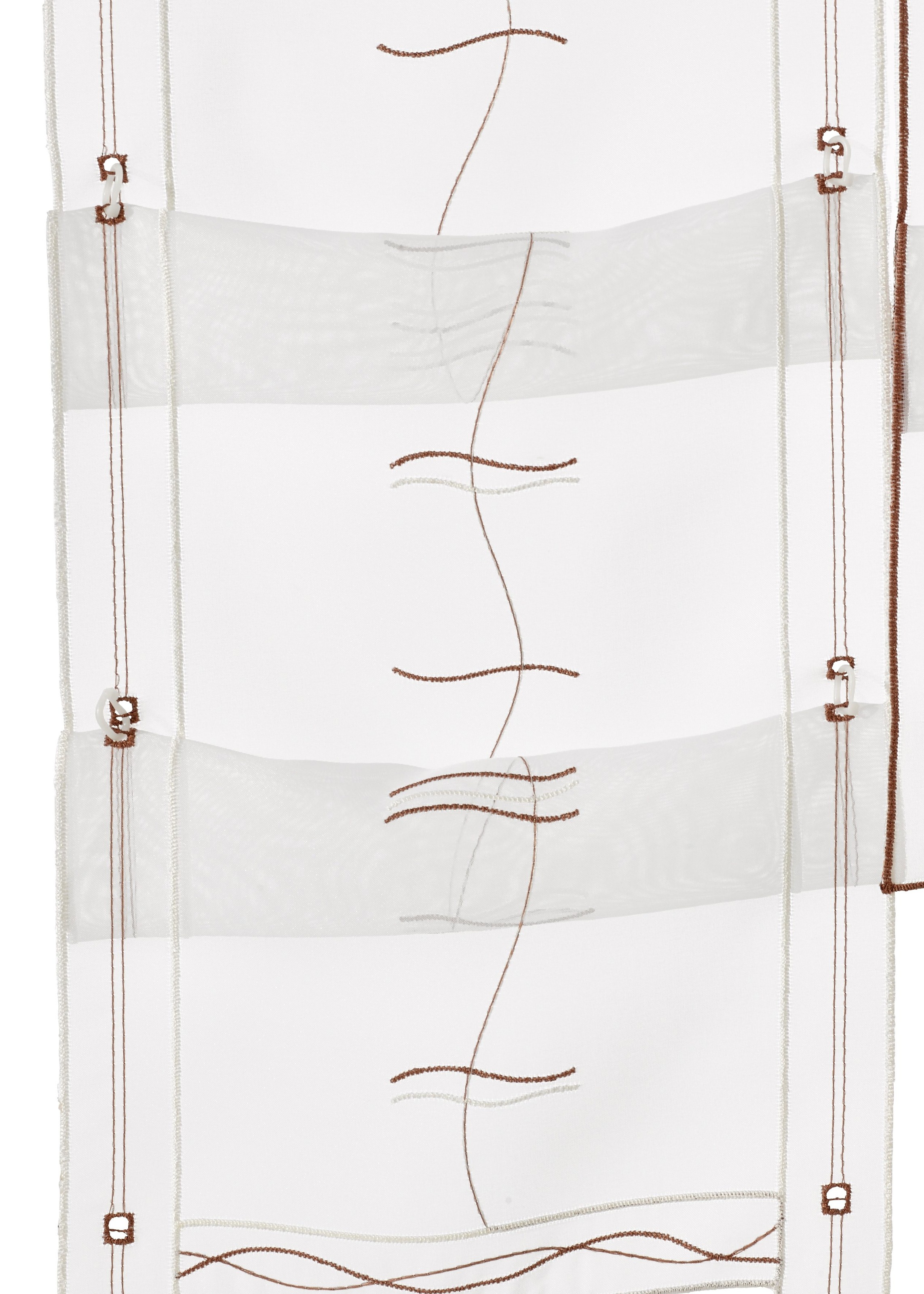 Weckbrodt Scheibengardine »Selina«, (1 St.), Hochraff, Gardine, Voile, echte Stickerei, transparent, Store