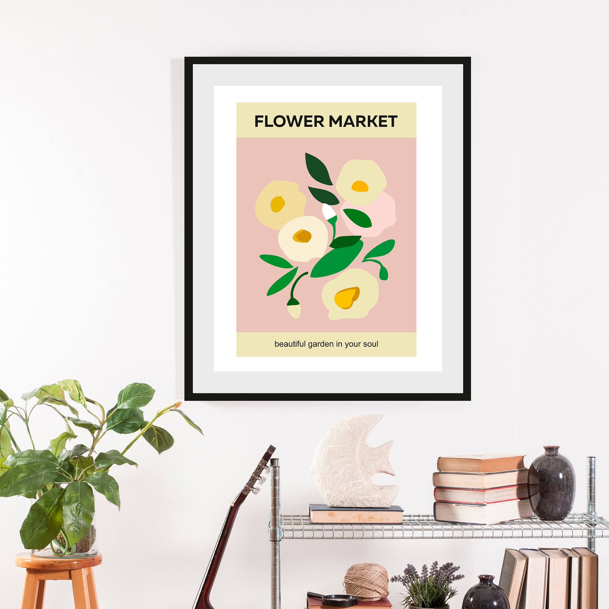 queence Bild »Flower Market«, (1 St.), gerahmt günstig online kaufen