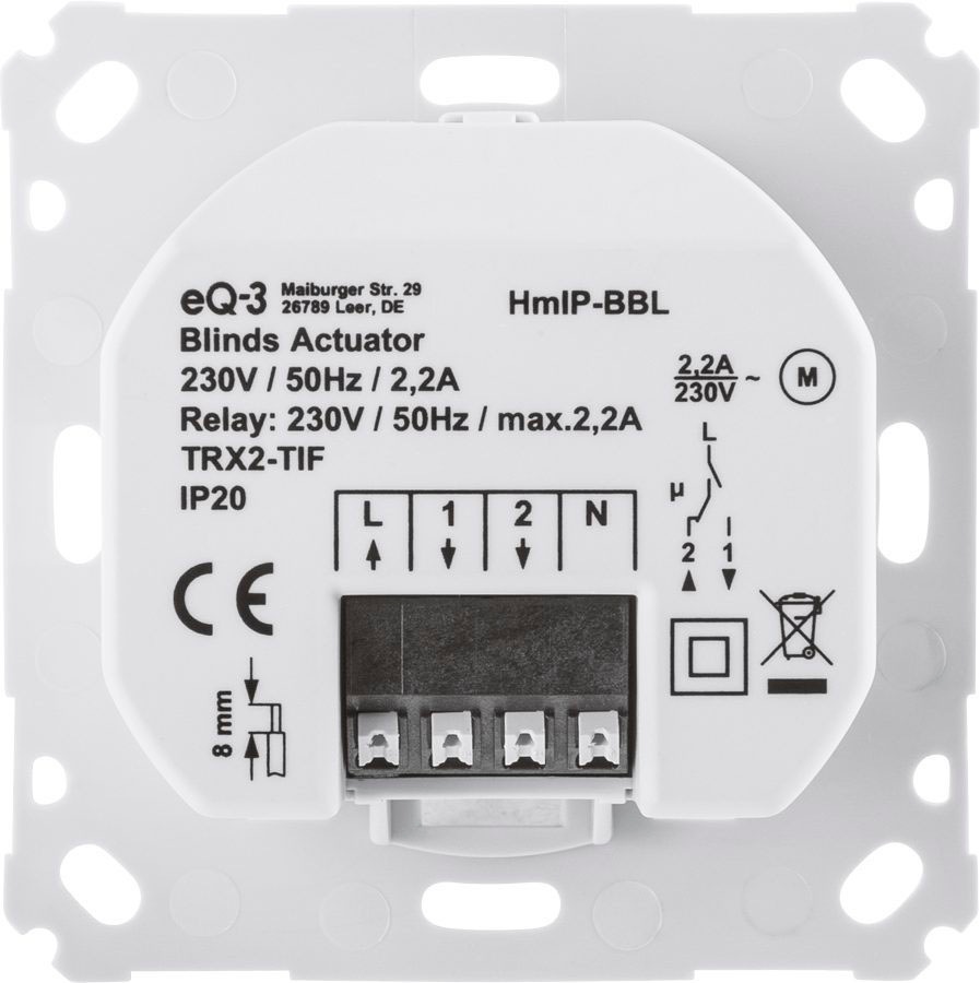 Homematic IP Unterputzschalter »Jalousieaktor für Markenschalter (151333A0)«