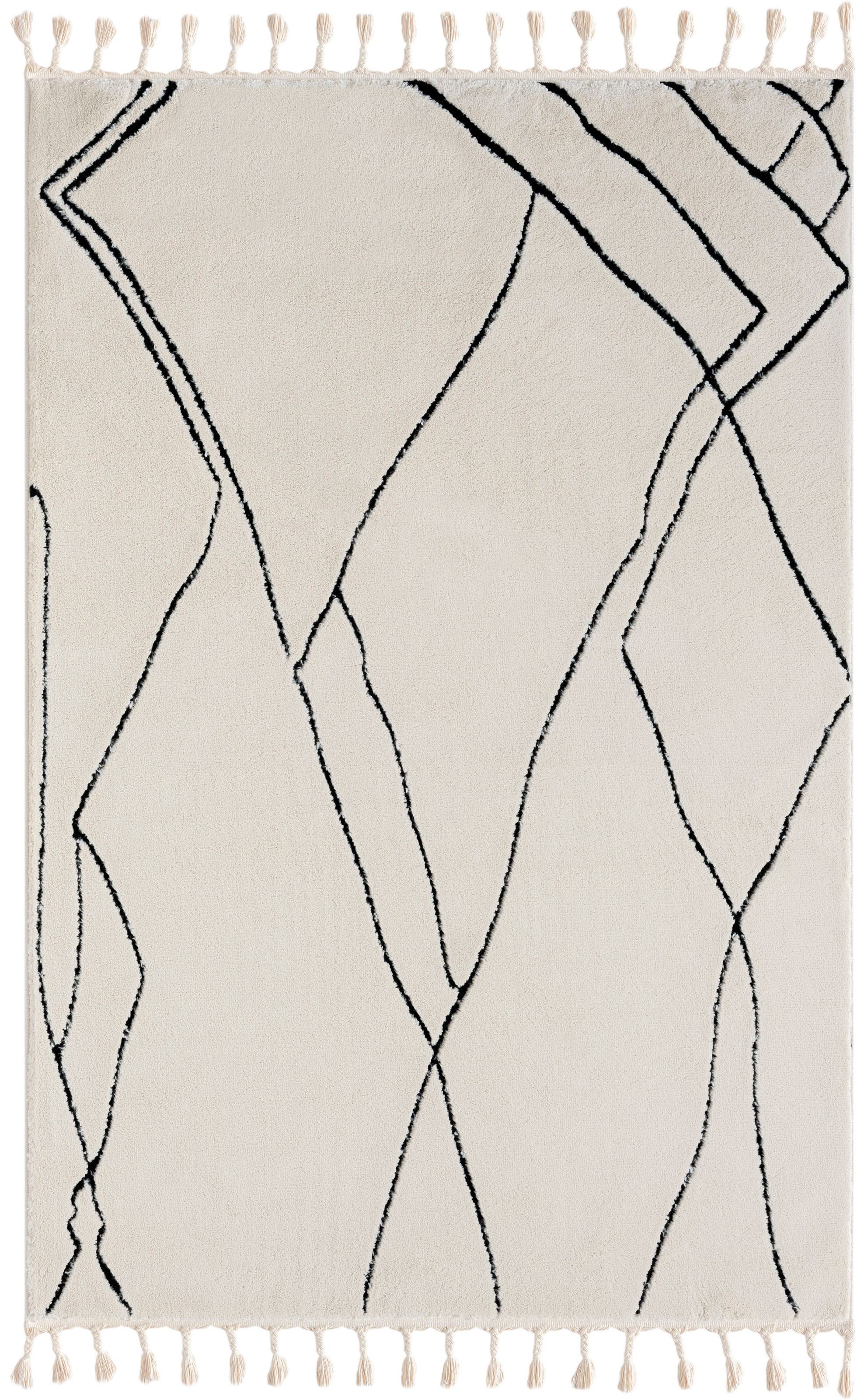 Myflair Möbel & Accessoires Hochflor-Teppich »Moroccan Drawline Lagerräumung«, rechteckig, 24 mm Höhe, modern, marokkanisches Design, flauschig weich durch Hochflor